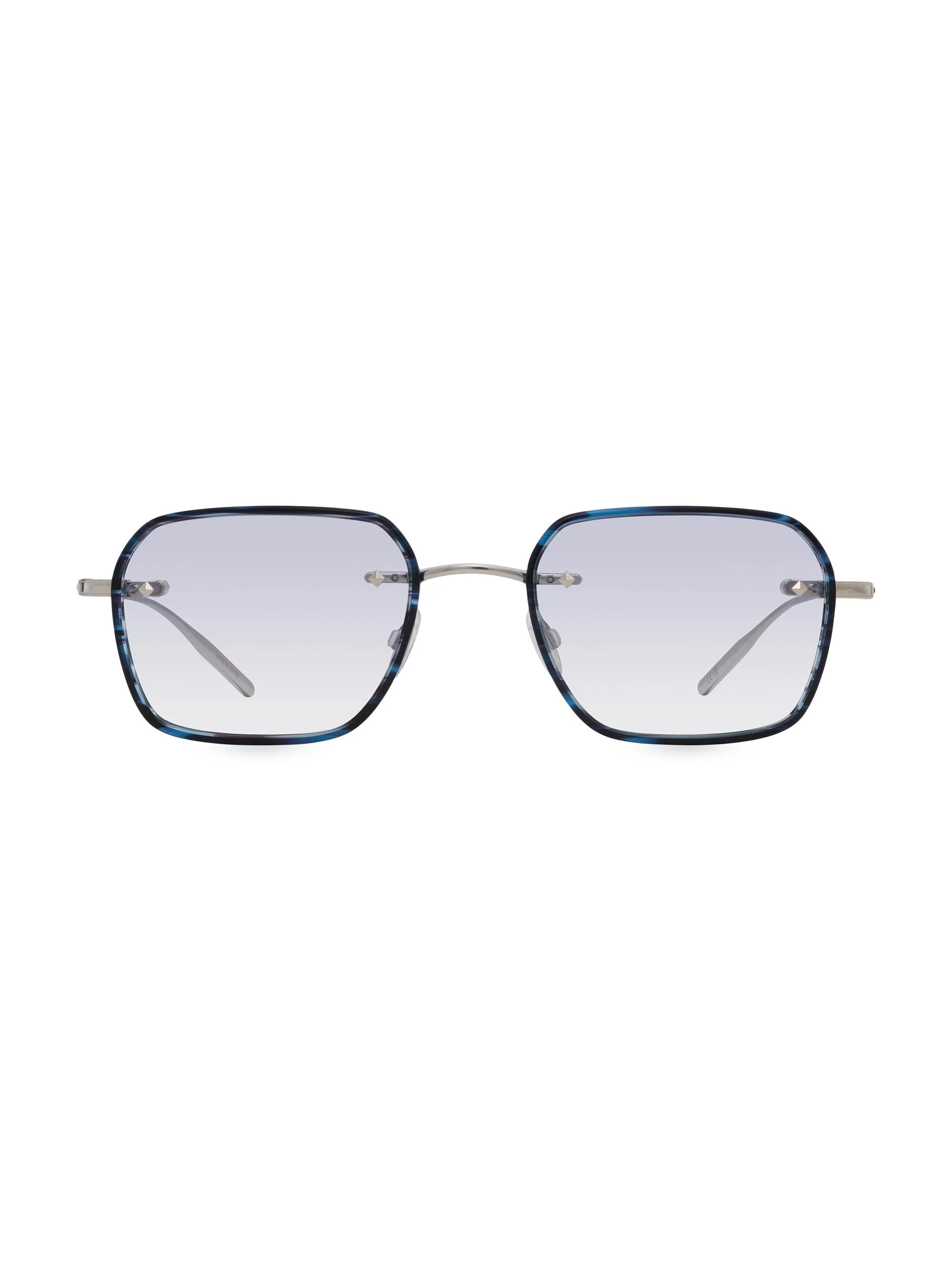 Men's Rimless Louie 49MM Rectangular Sunglasses - Silver Midnight - 1
