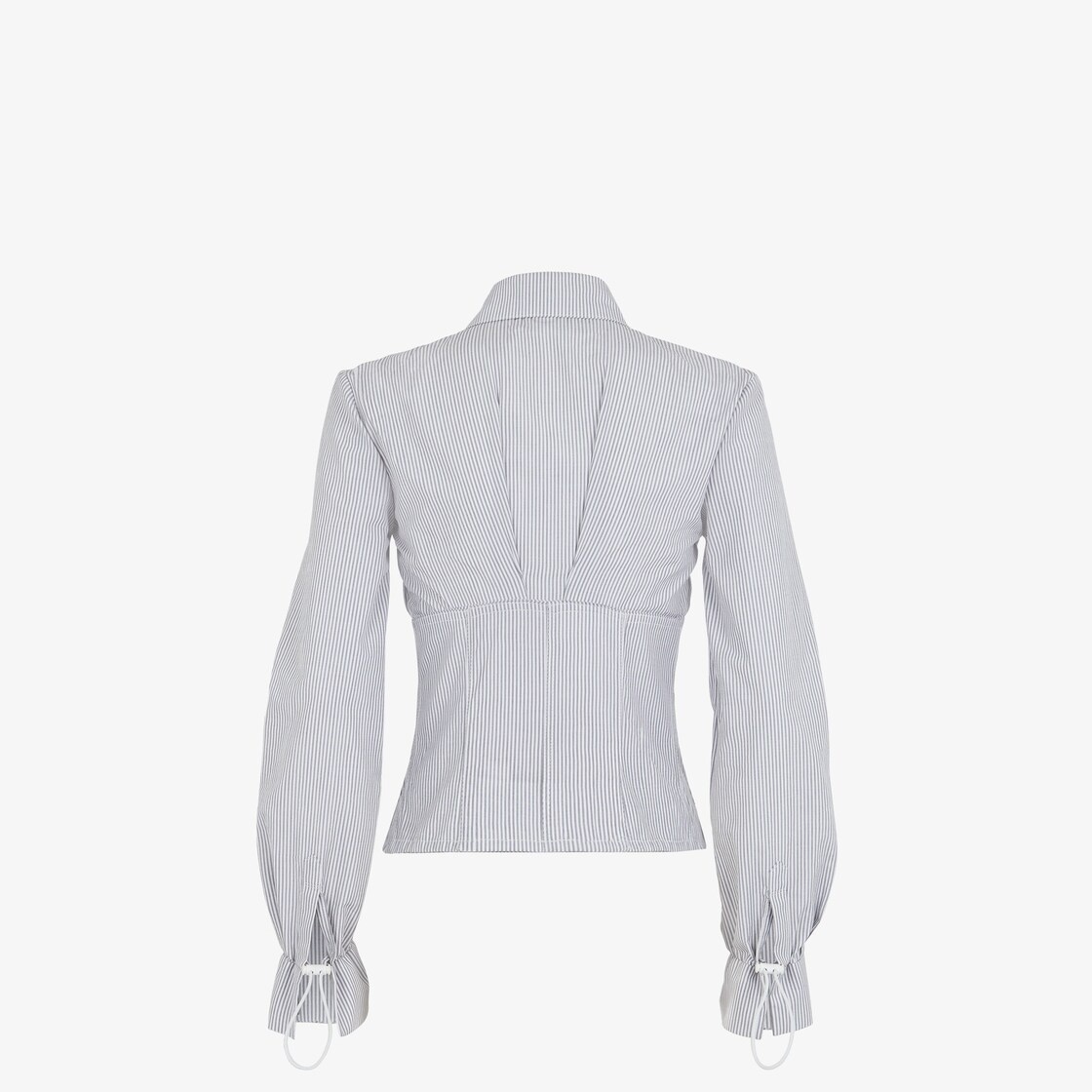 Gray micro pinstripe cotton shirt - 2