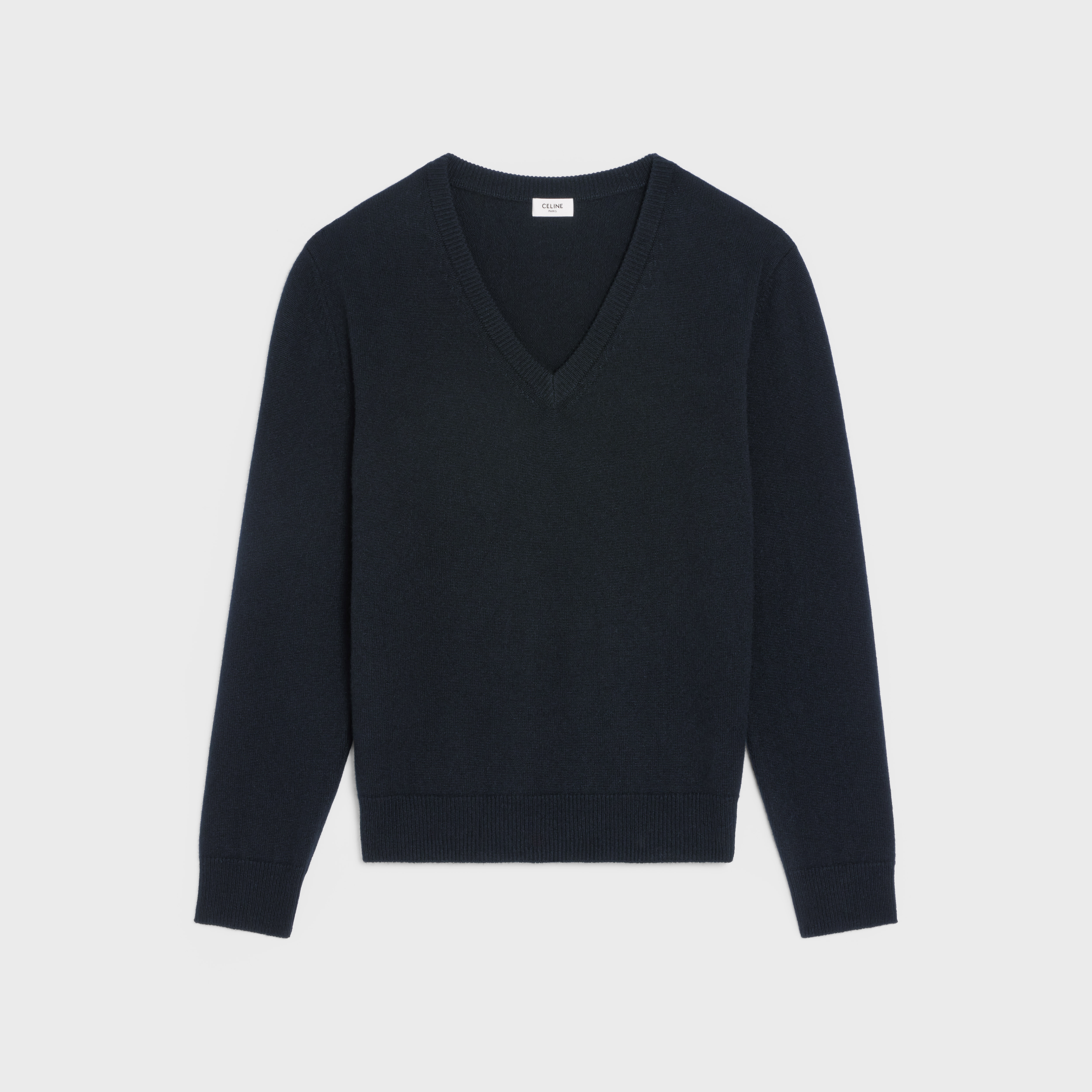 V-NECK SWEATER IN HERITAGE CASHMERE - 1