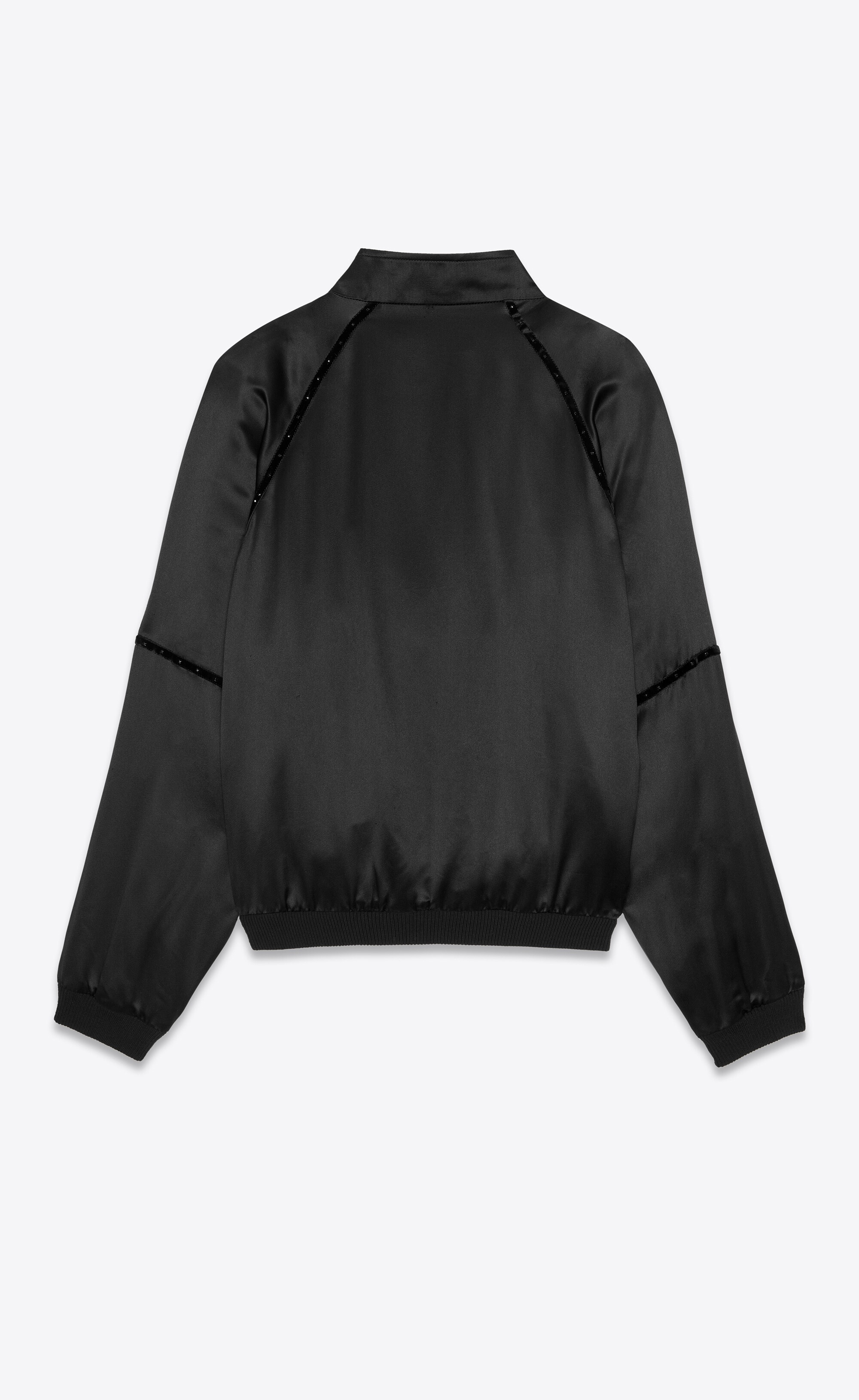 80s teddy jacket in silk satin - 2