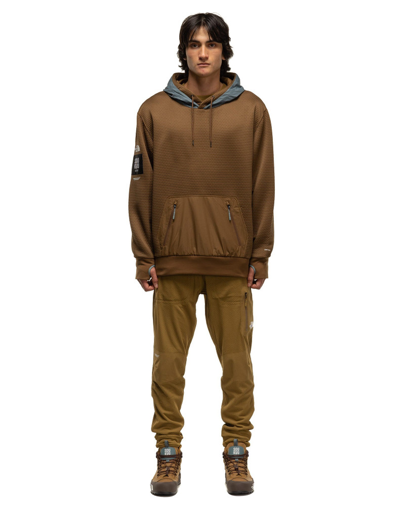 The North Face x Undercover SOUKUU DotKnit DOUBLE HOODIE BROWN outlook