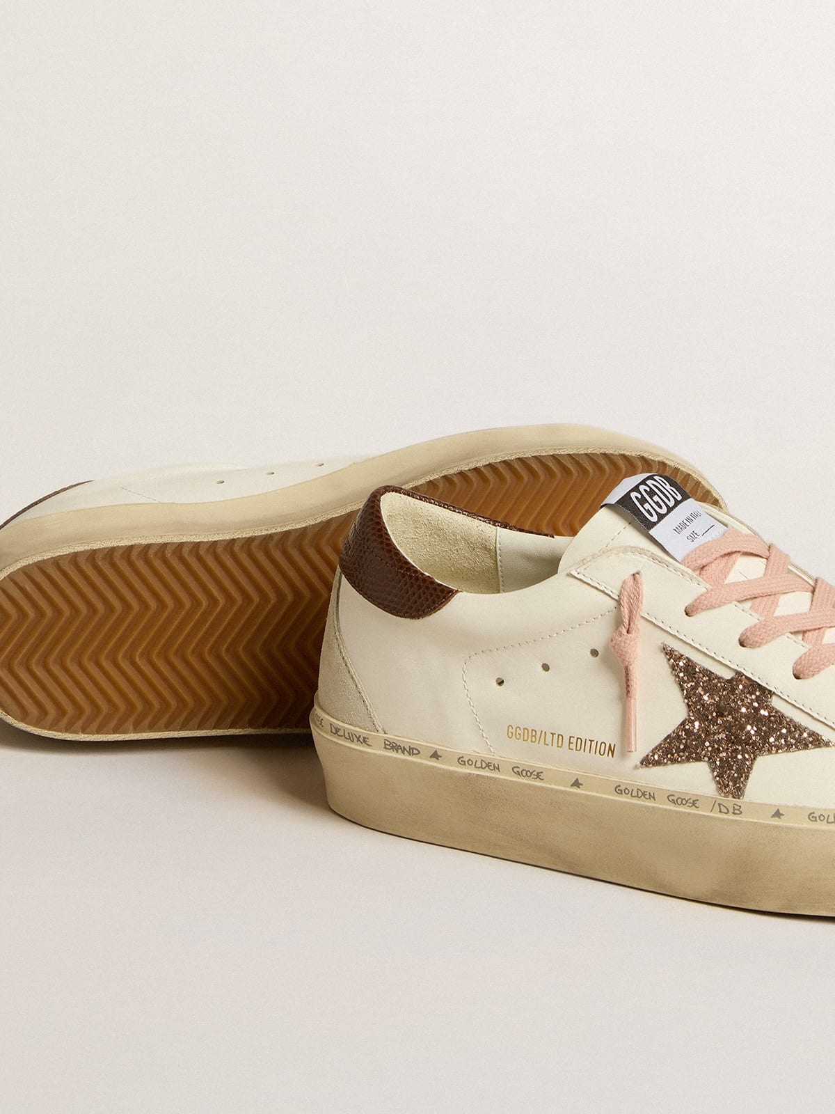 Hi Star LTD with glitter star and brown lizard-print heel tab - 3