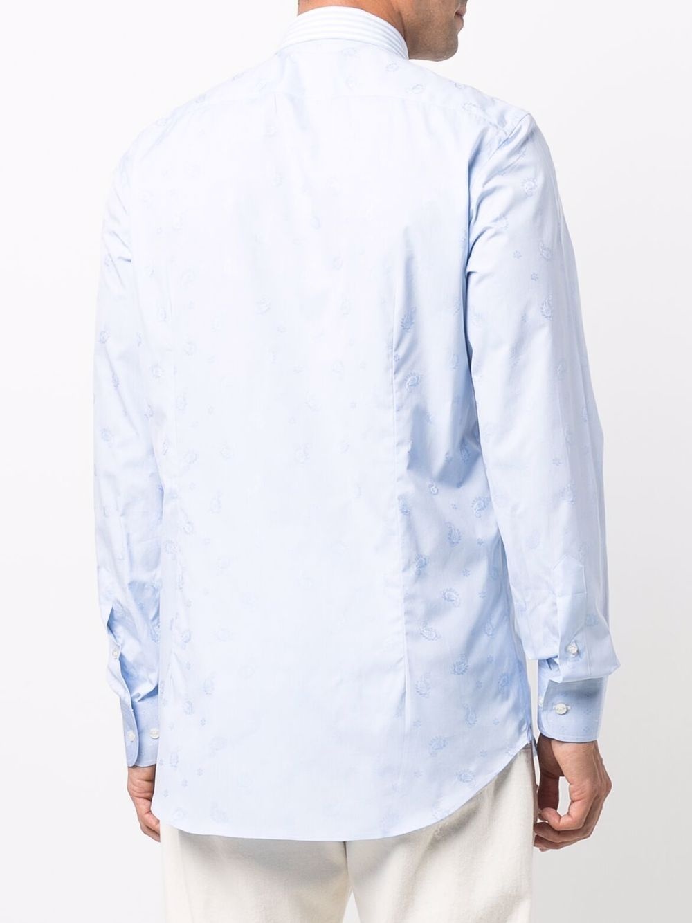 contrast-collar cotton shirt - 4