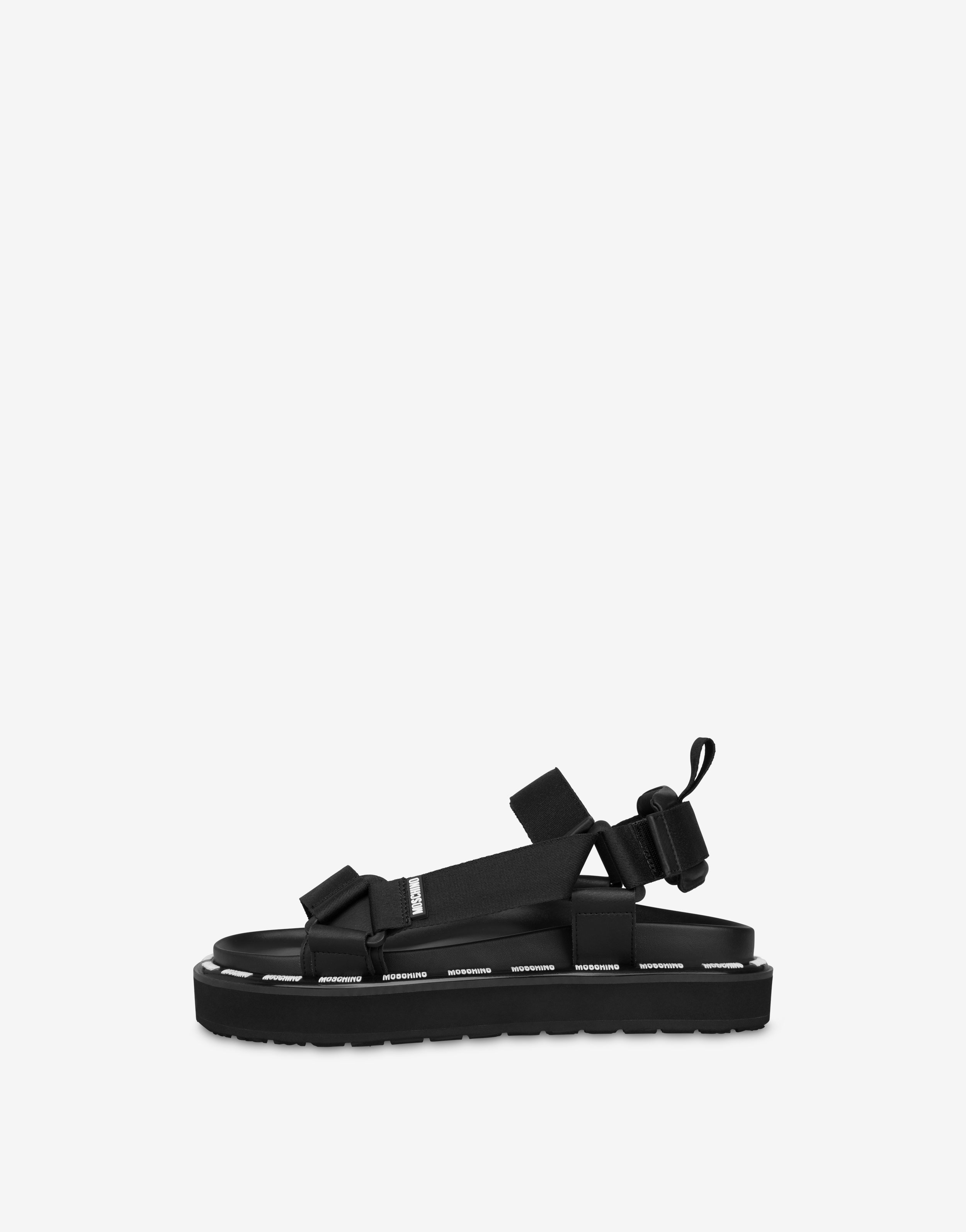 RUBBER LOGO FLATFORM SANDALS - 2