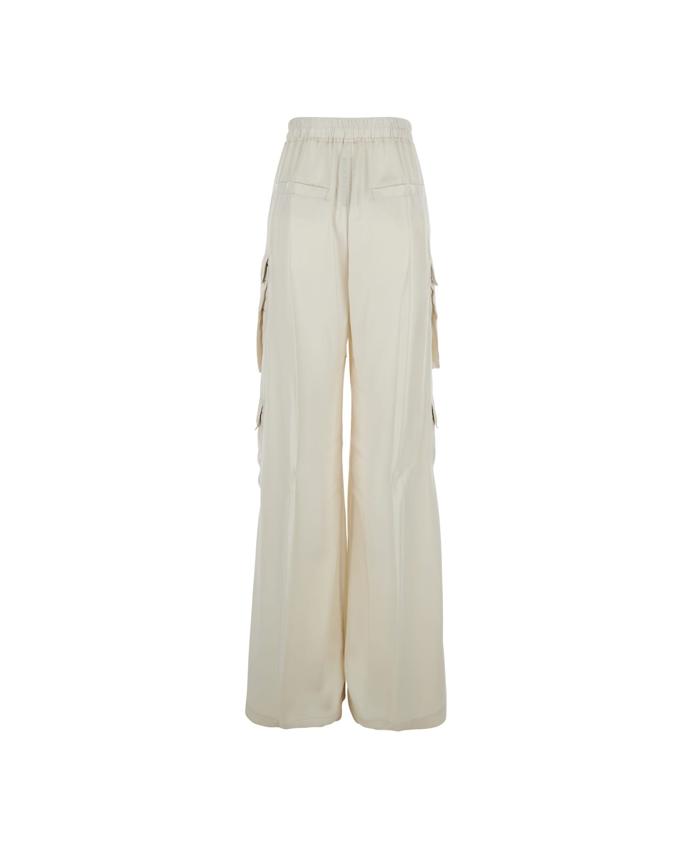 'cargobelas' White Pants With Patched Cargo Pockets In Acetate And Viscose Blend Woman - 2