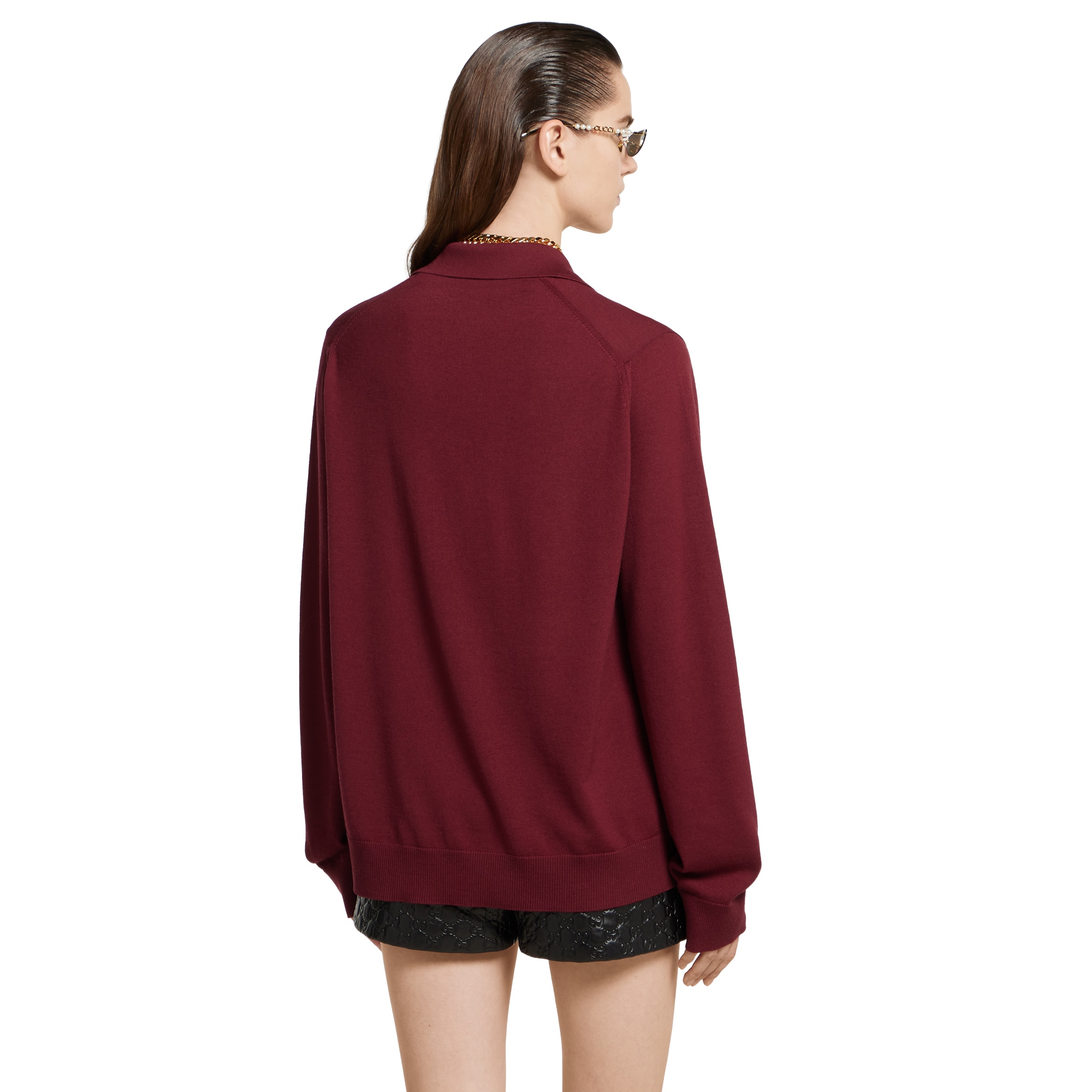 Extra fine wool polo top - 4