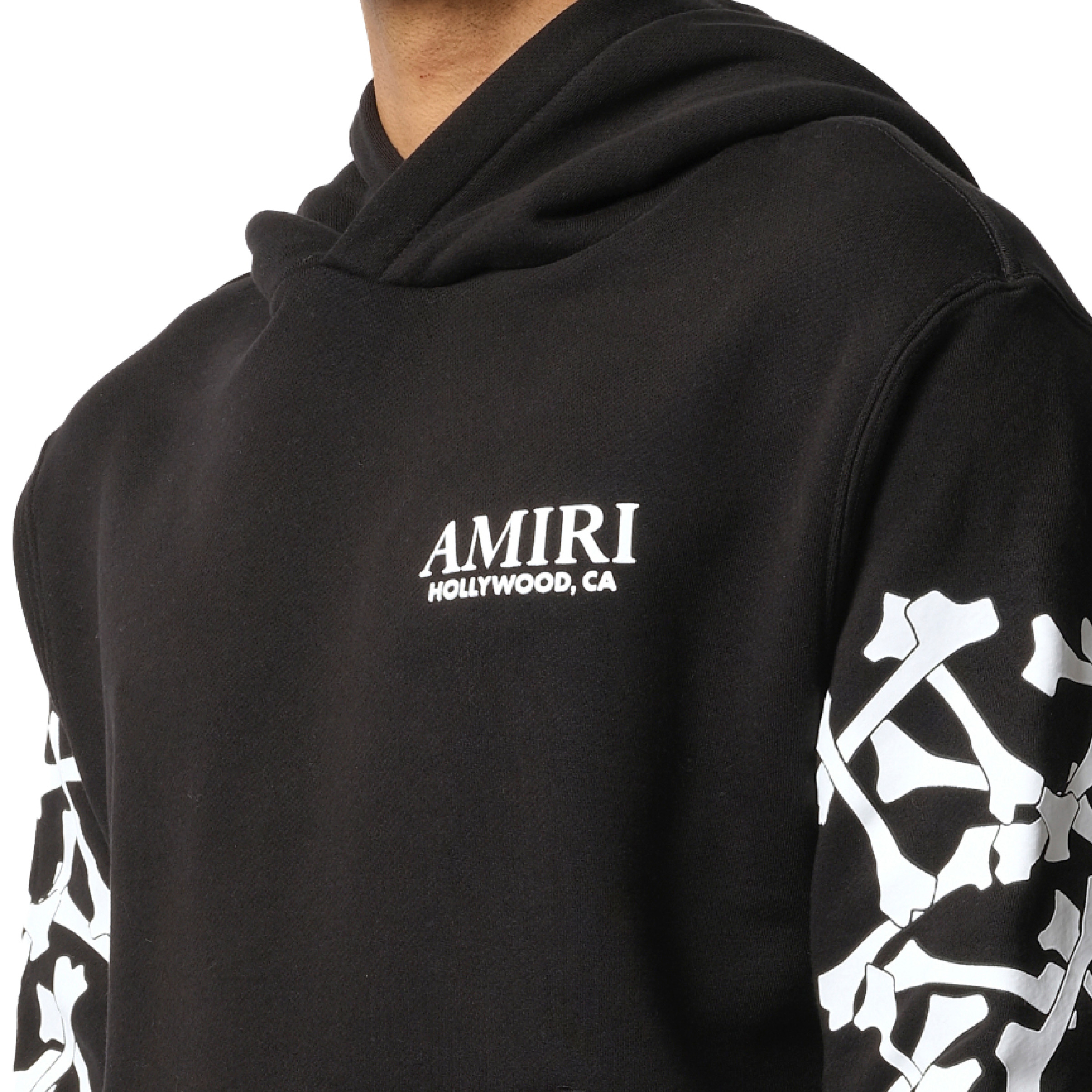 Bones Stacked Hoodie in Black - 3