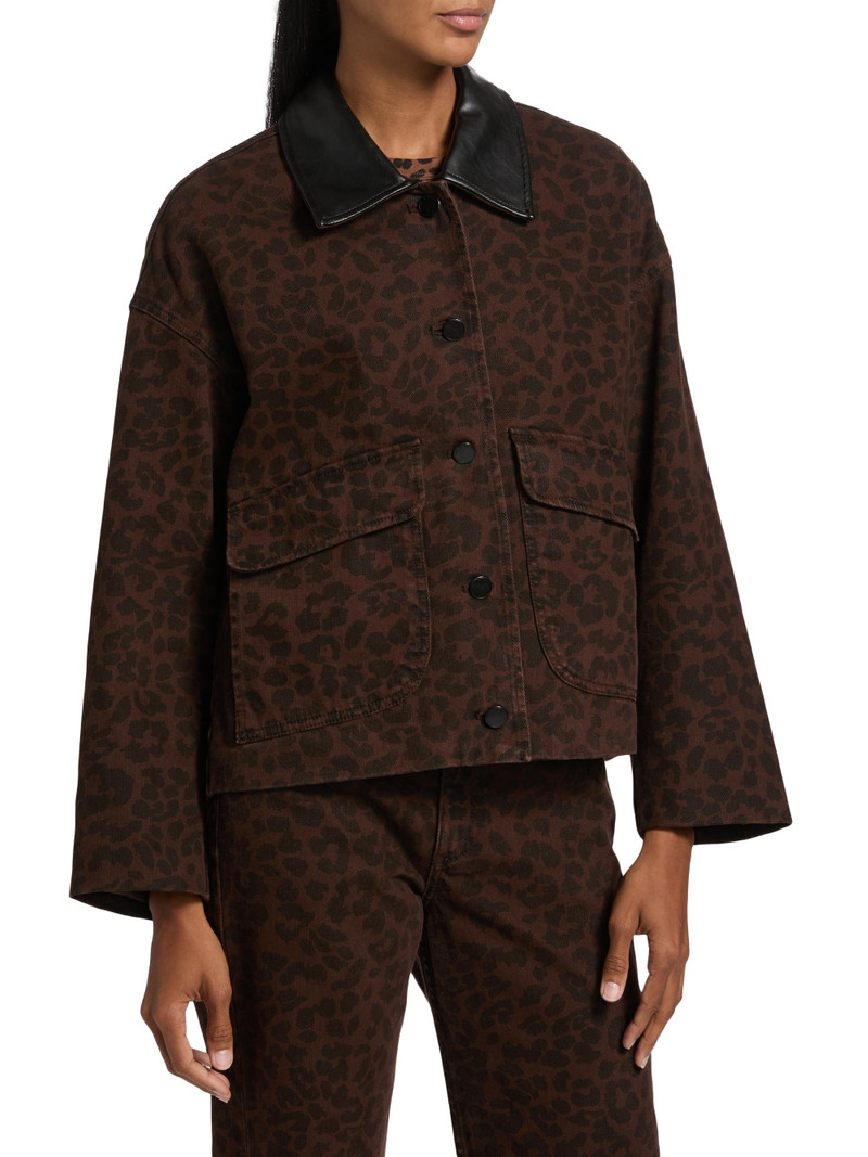 Women's Natalia Leopard-Print Cotton Jacket - Espresso Leopard 4