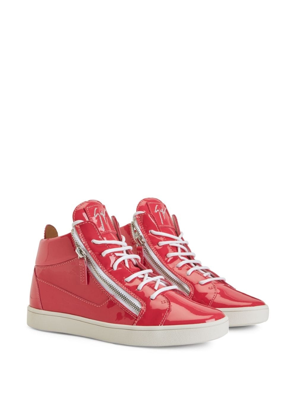 Kriss patent-leather mid-top sneakers - 2