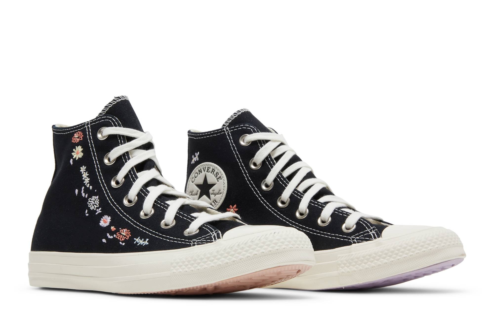 Wmns Chuck Taylor All Star High 'Embroidered Floral - Black' - 8