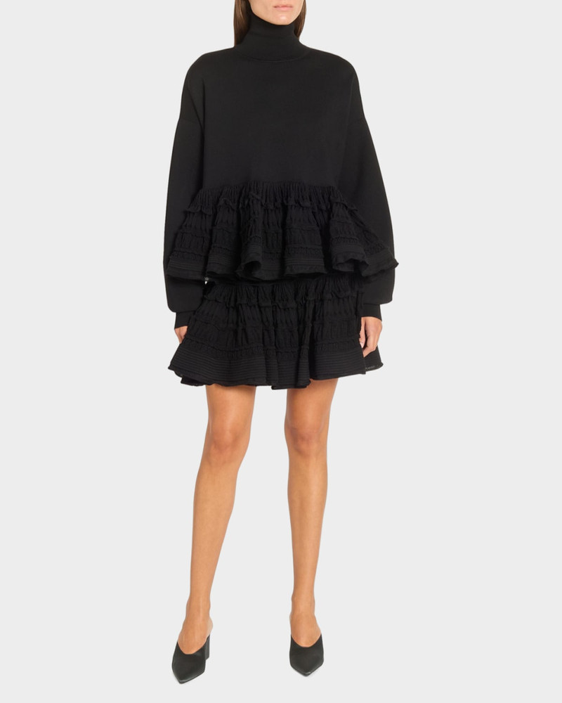 Alaïa Crinoline Pointelle Ruffle Mini Skirt outlook