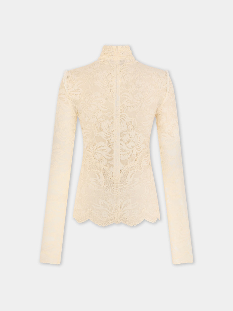 rabanne LONG-SLEEVED LACE TOP WITH CUT-OUT DETAILS outlook