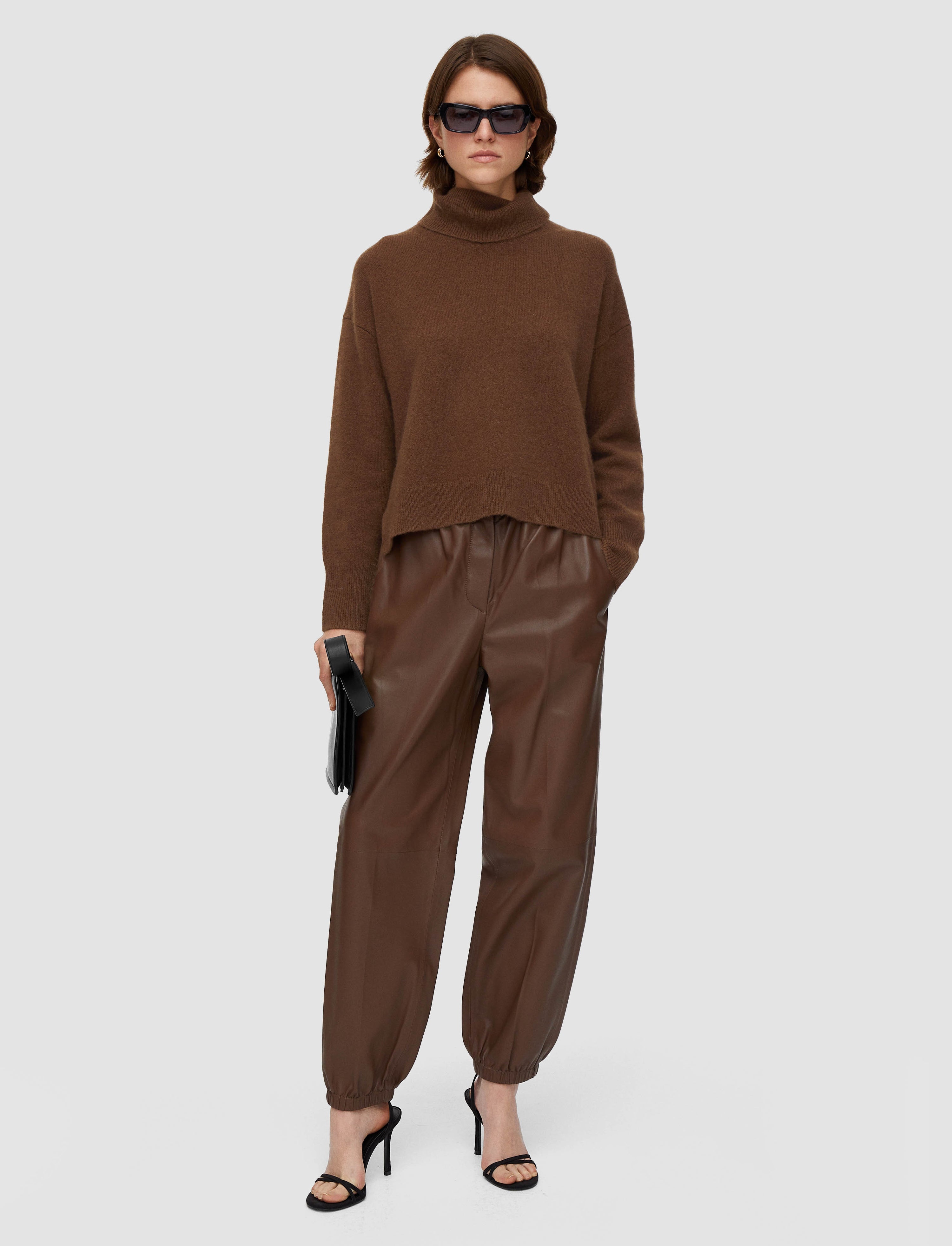 Brushed Cashmere High Neck Jumper - 2