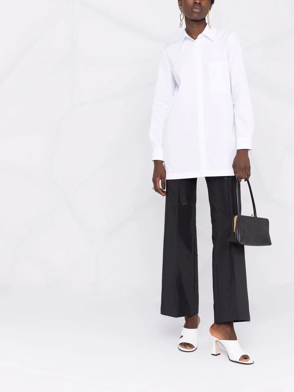 longline cotton shirt - 2