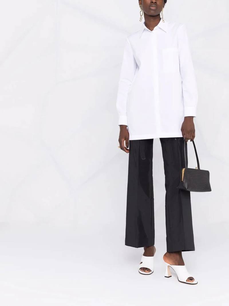 FERRAGAMO longline cotton shirt outlook
