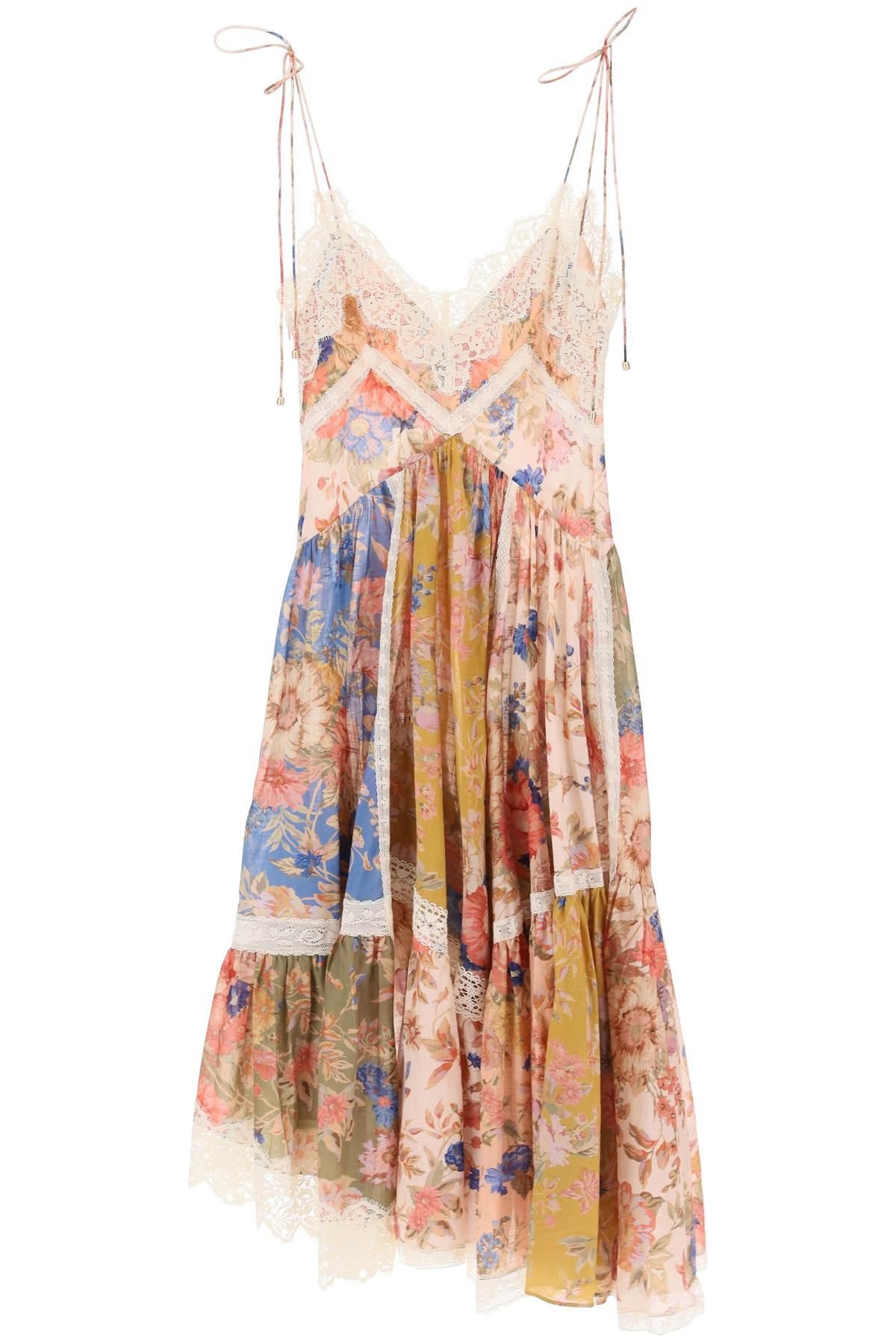 Zimmermann August Asymmetric Dress With Lace Trims - 1