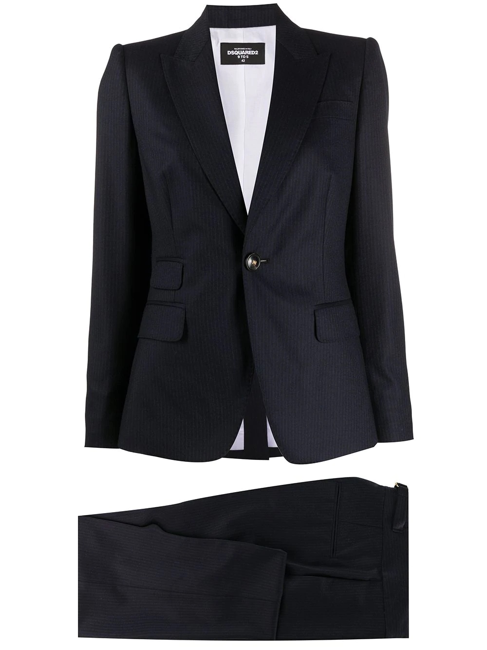 pinstripe single-breasted suit - 1