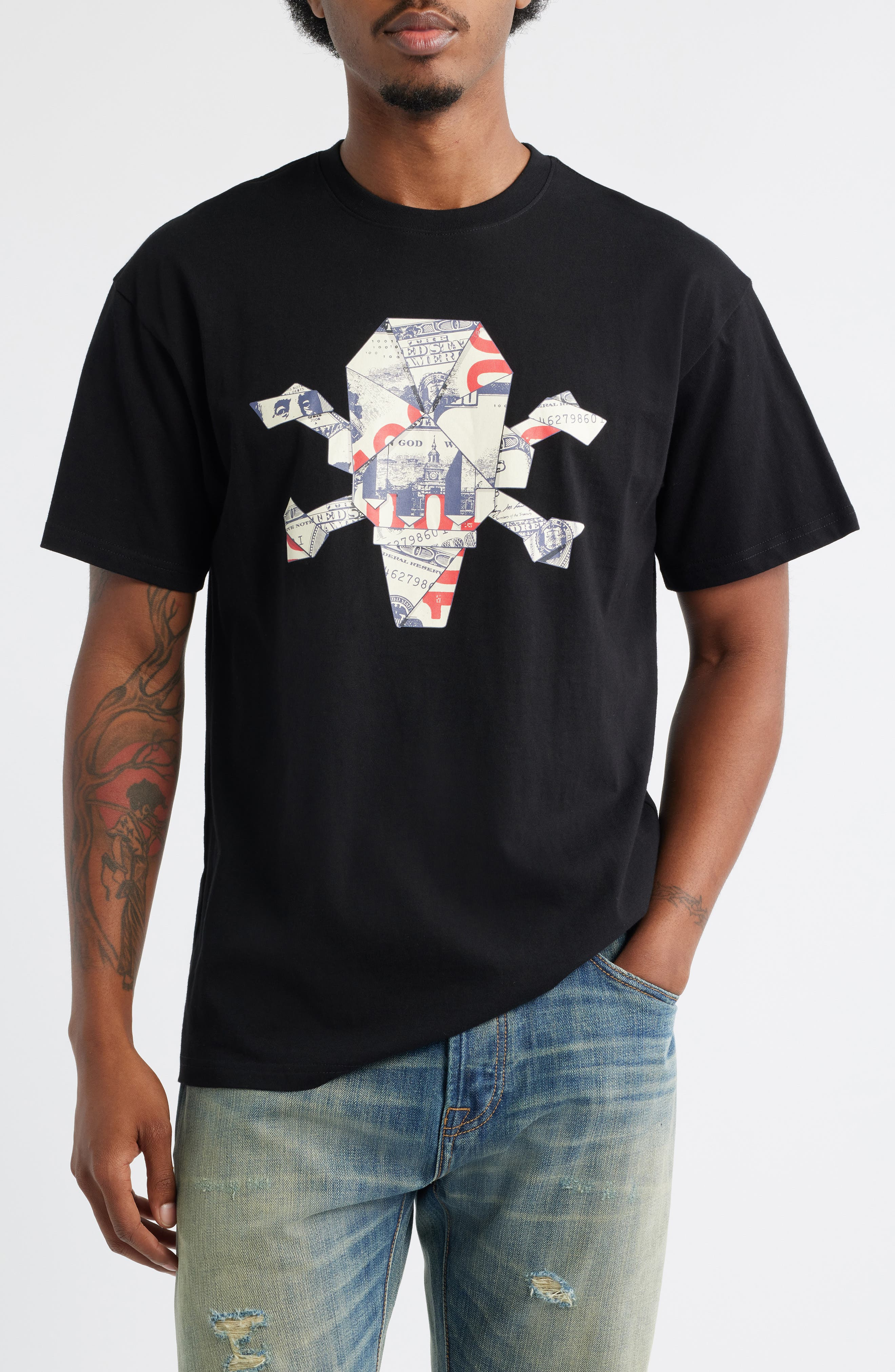 ICECREAM Origami Cotton Graphic Tee in Black at Nordstrom - 1