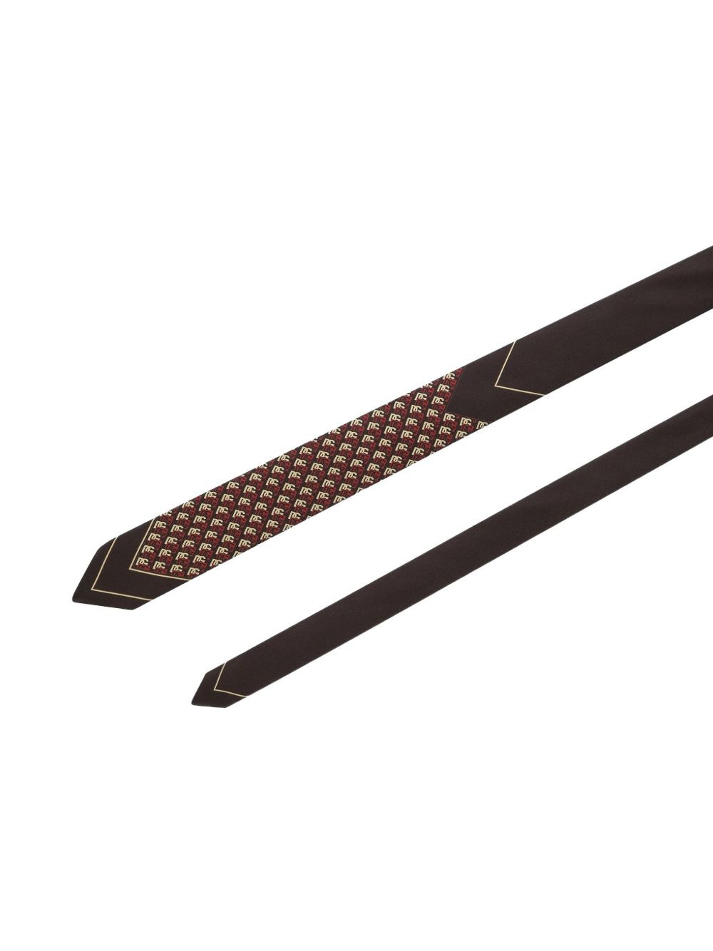 monogram-pattern silk tie - 2