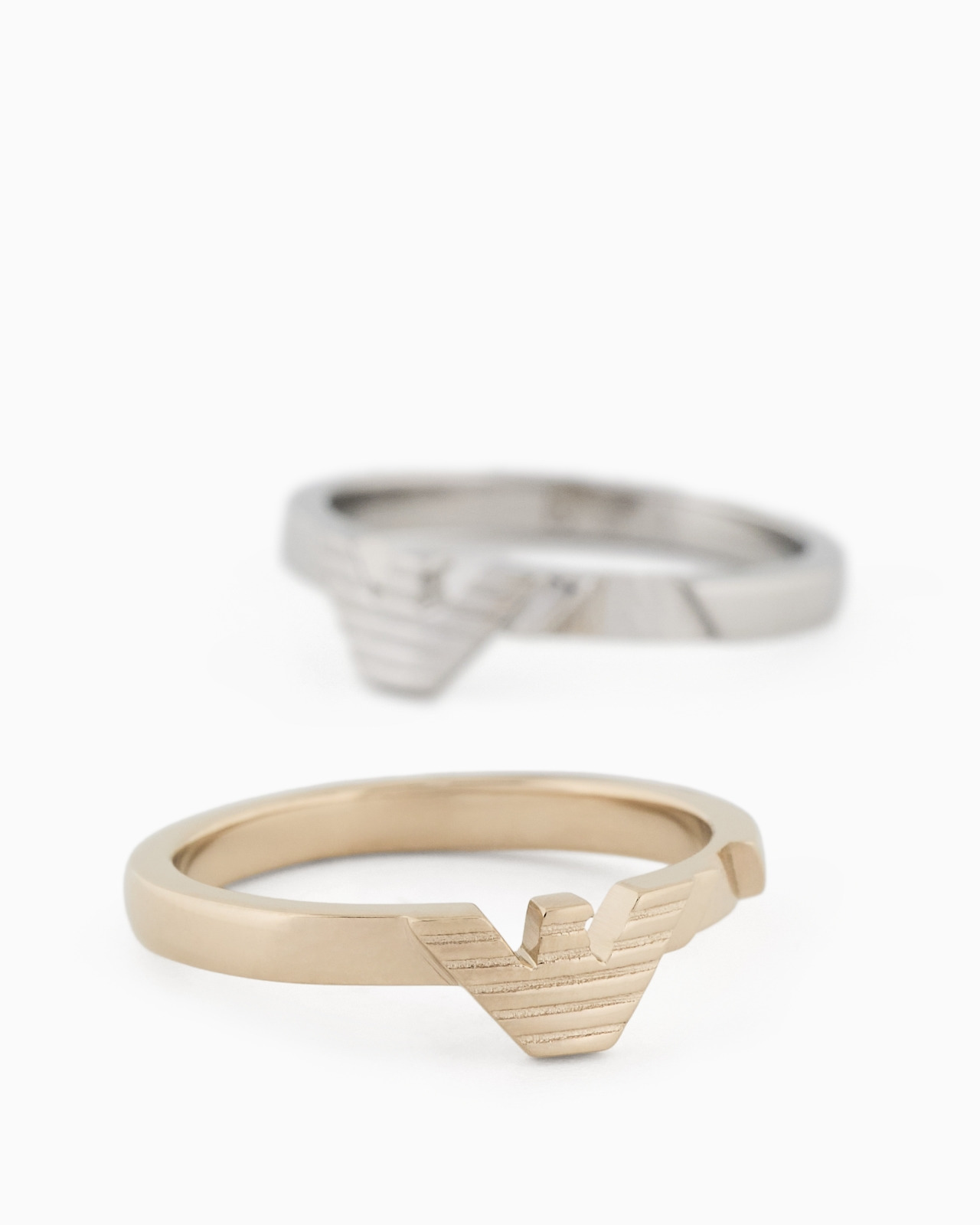TWO-TONE STAINLESS STEEL STACK RING - 3
