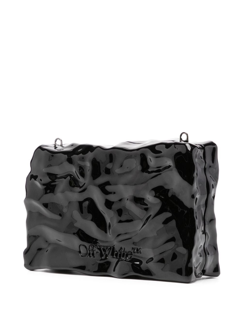 Quote textured clutch bag - 3