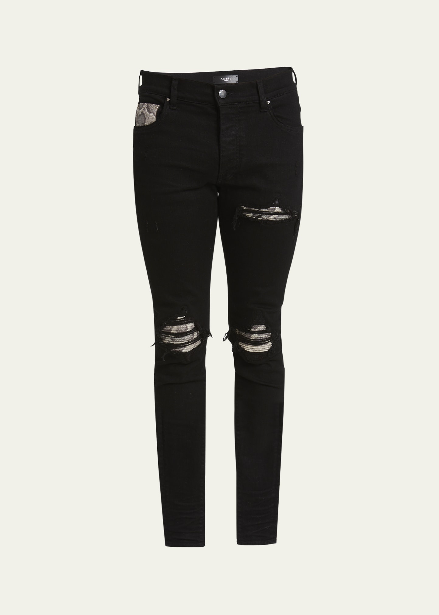 AMIRI Men's MX1 Snake Skinny Jeans | bergdorfgoodman