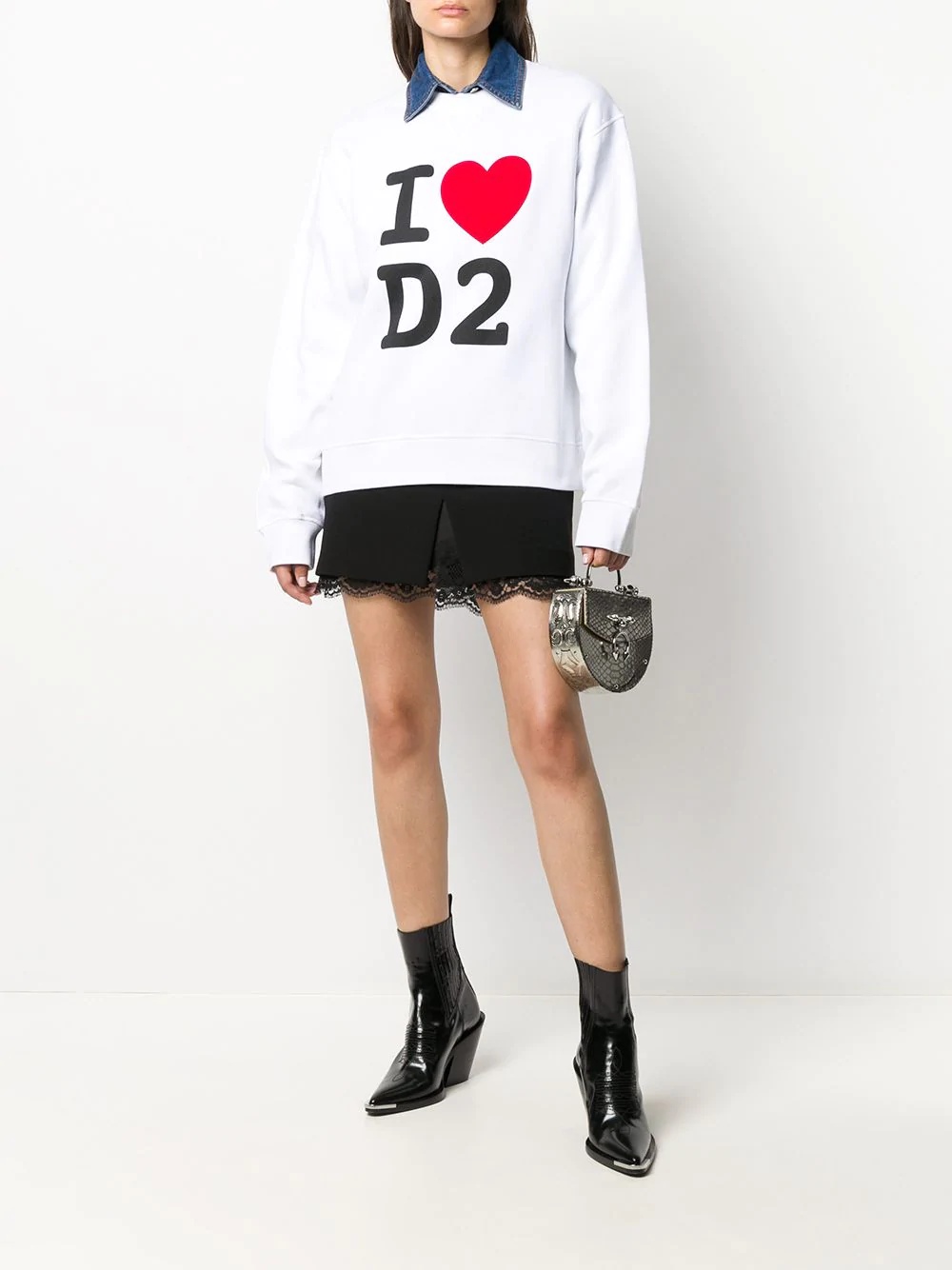 I Heart D2 print sweatshirt - 2