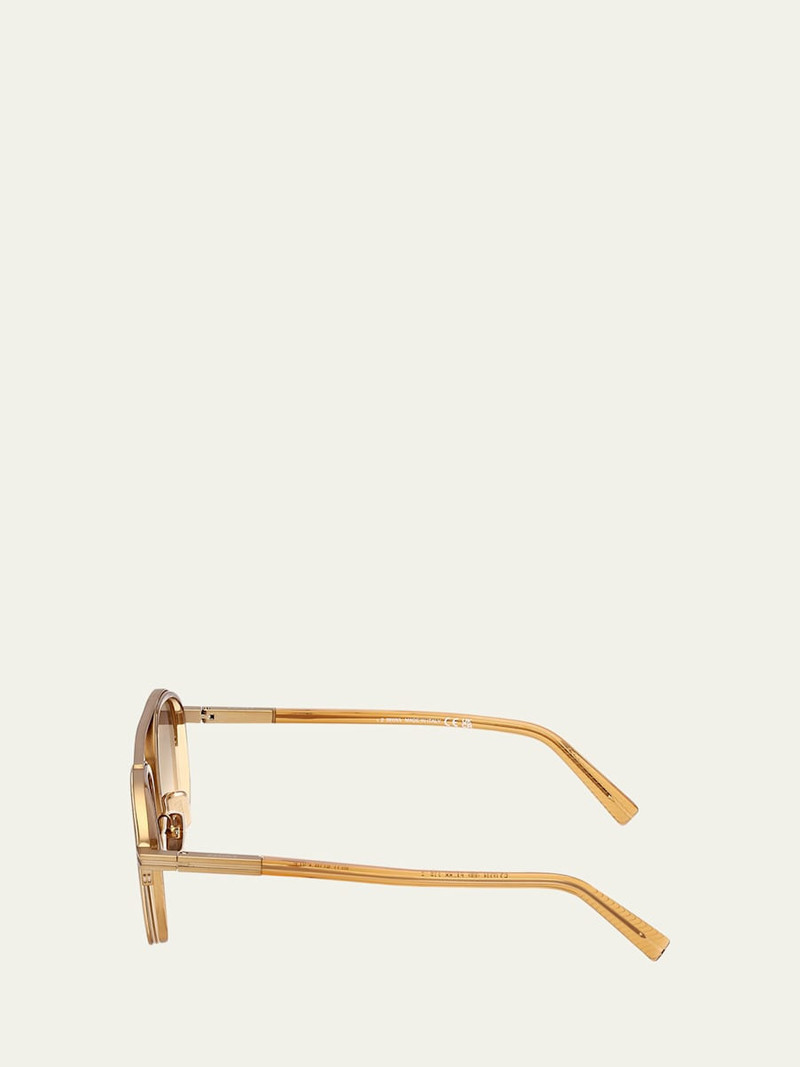 Men's ORIZZONTE Geometric Acetate and Metal Sunglasses 3