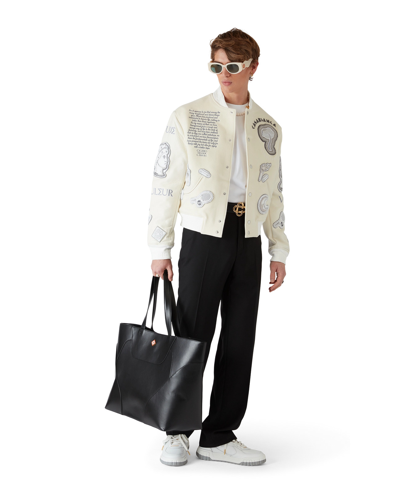 Chenille Patchwork Bomber Jacket | Casablanca Paris - 2