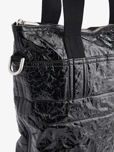 Rick Owens Messenger crinkled-texture coated-neoprene tote bag outlook