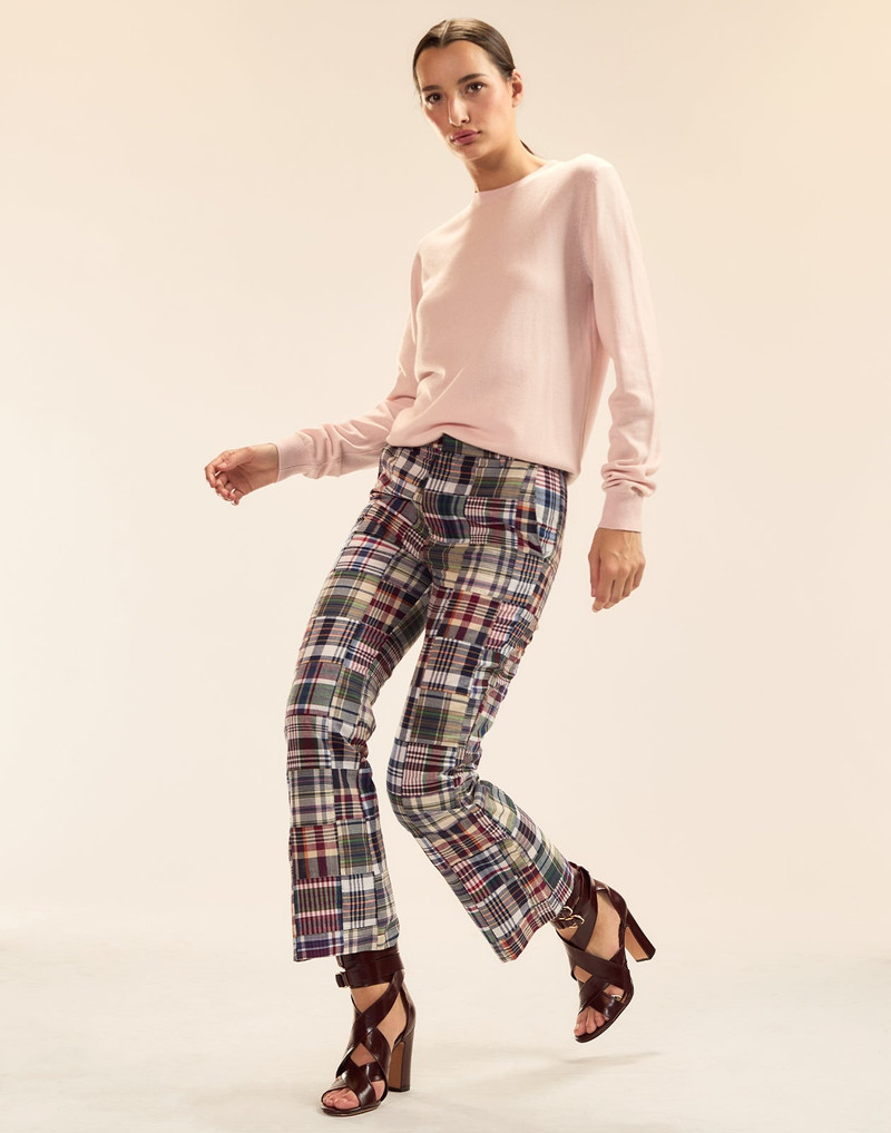 CYNTHIA ROWLEY Marisol Madras Cropped Trouser outlook