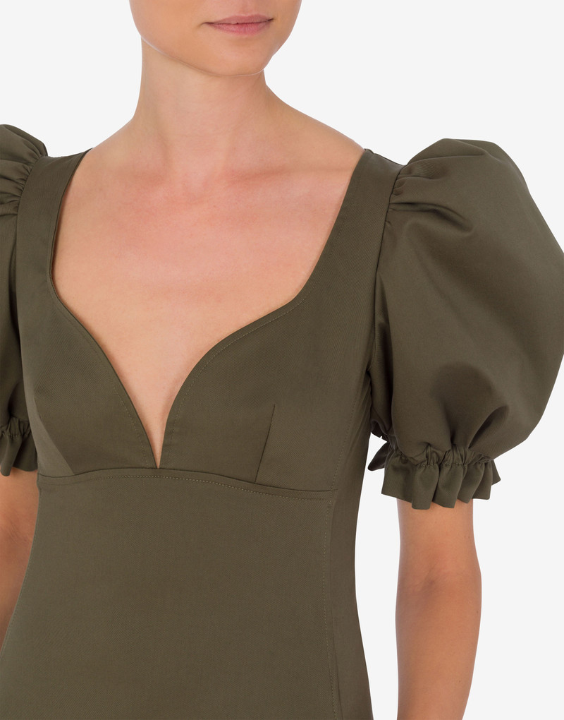 STRETCH COTTON CANVAS DRESS 4