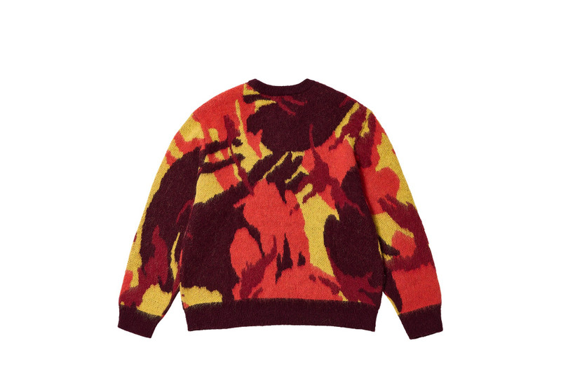 PALACE HAIRY CAMO KNIT FIRE outlook