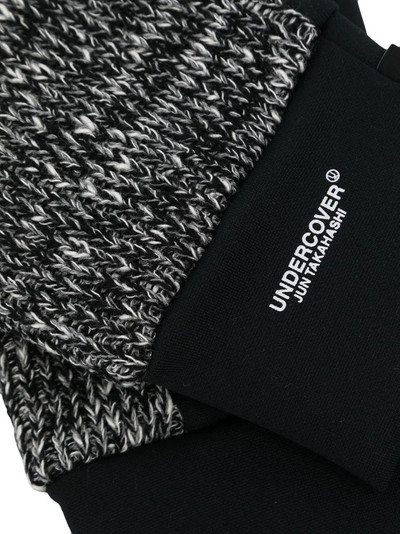 UNDERCOVER contrast-panel knitted gloves outlook