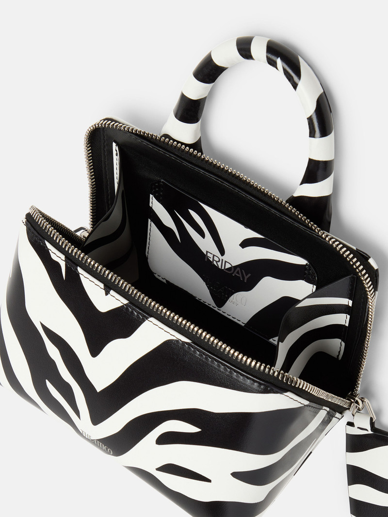 ''FRIDAY'' BLACK AND WHITE MINI HANDBAG 3