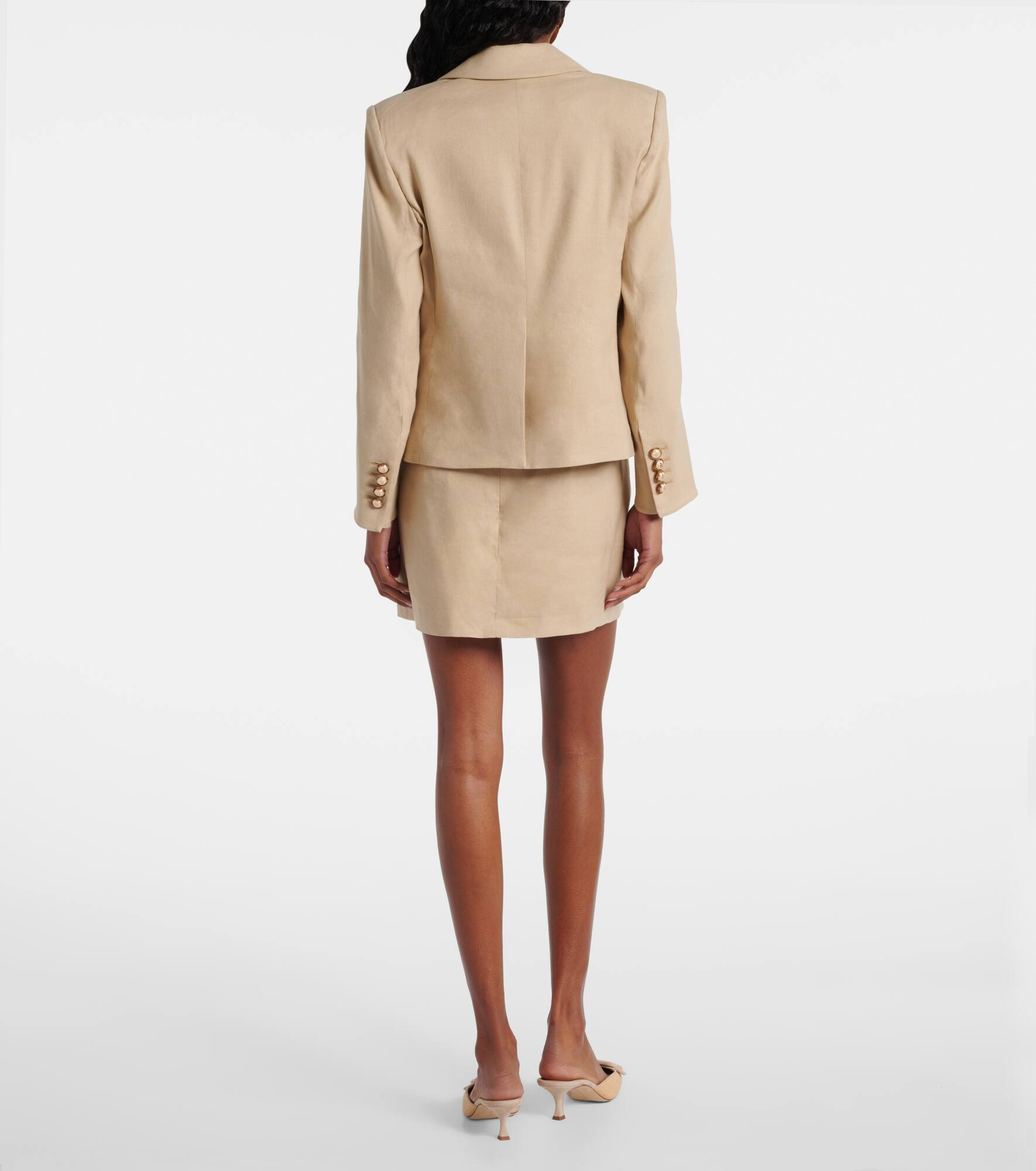 Schuyler linen-blend blazer - 3