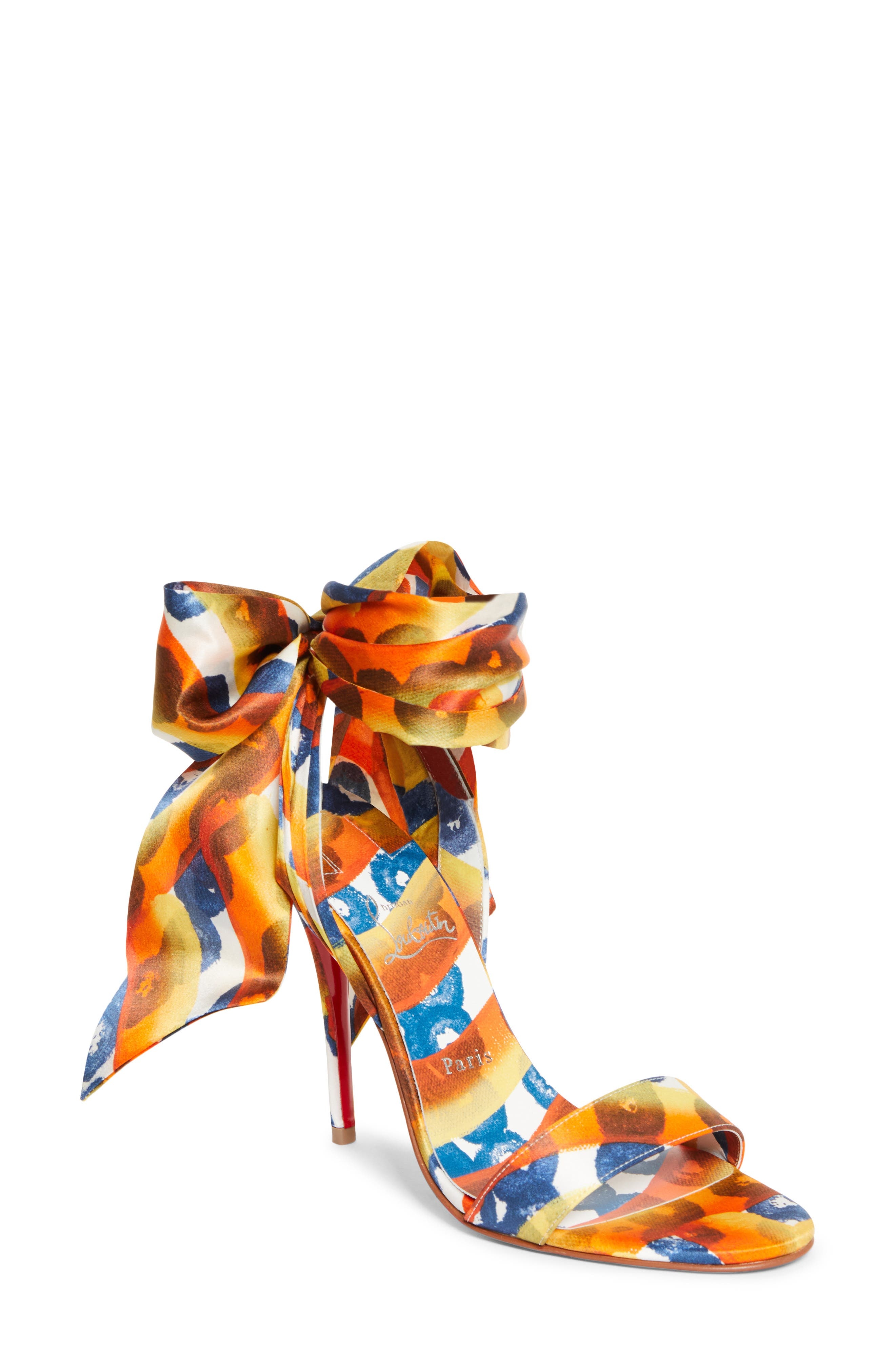 Christian Louboutin Miss Z Desert Sandal in Multi Magma/Lin Mult at Nordstrom - 1