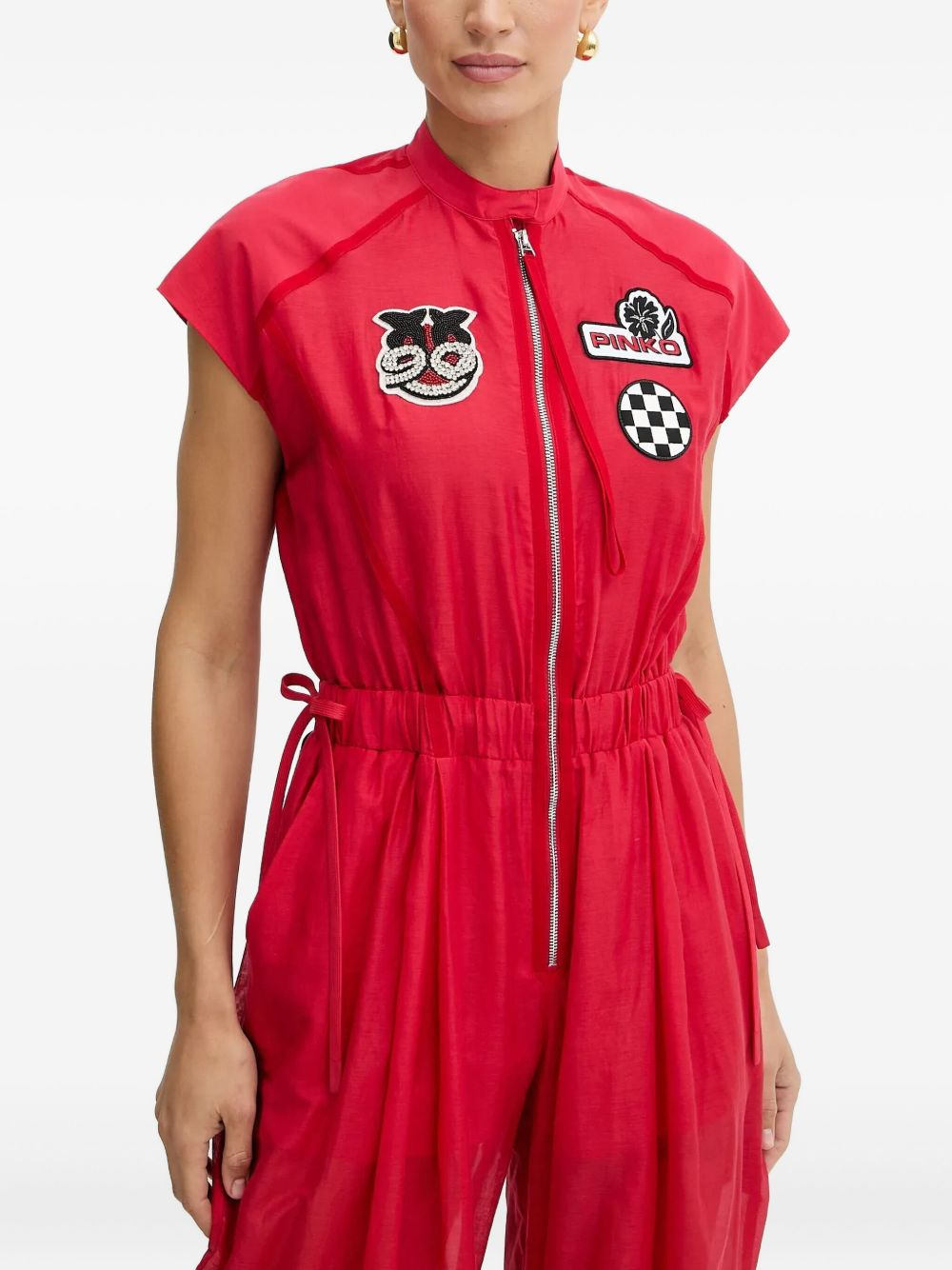 patch-detail jumpsuit - 4