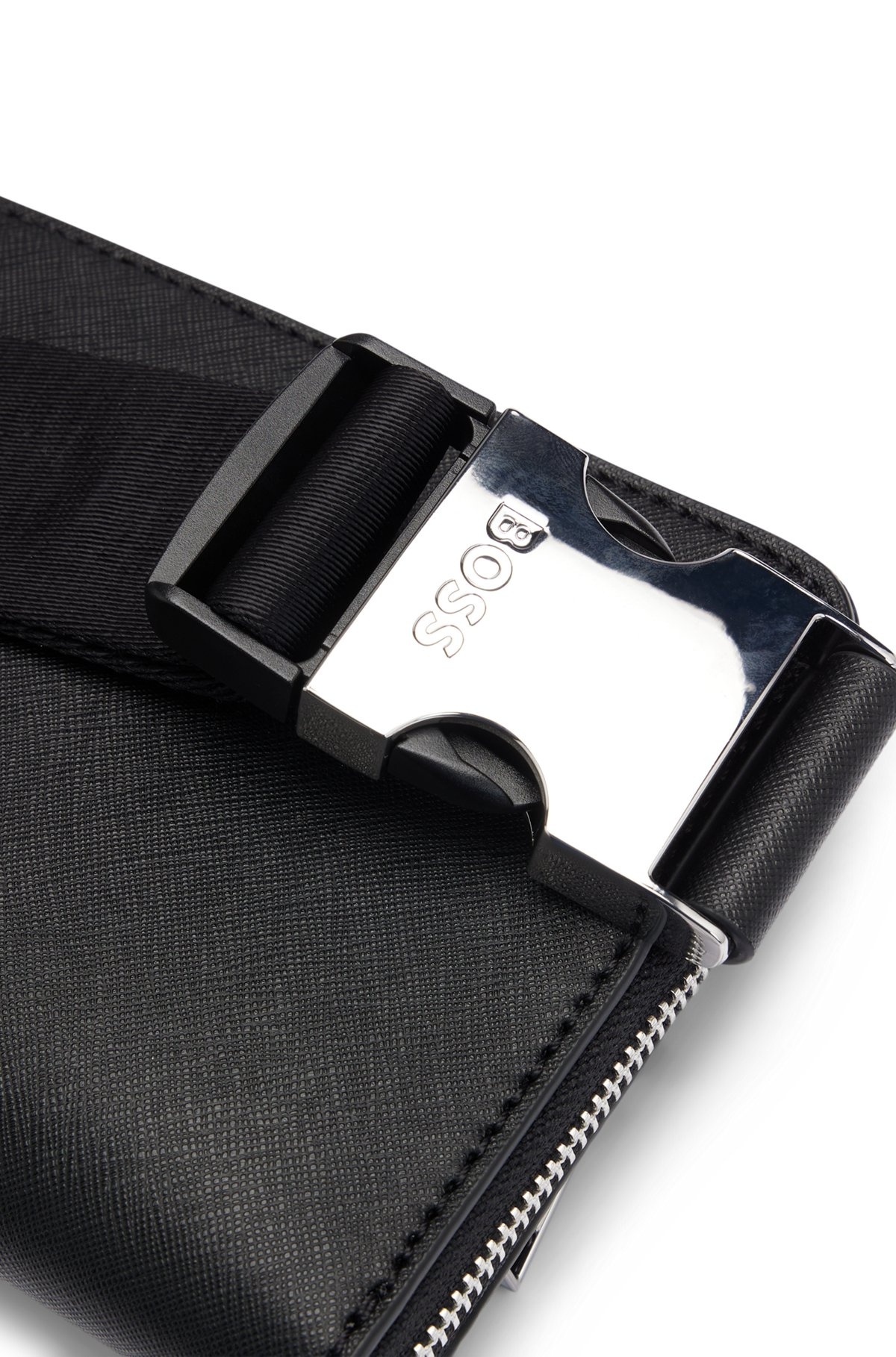 STRUCTURED CROSSBODY BAG WITH BRANDED TRIMS - 5