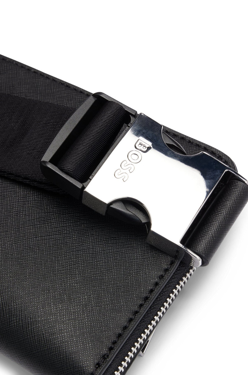 STRUCTURED CROSSBODY BAG WITH BRANDED TRIMS 5