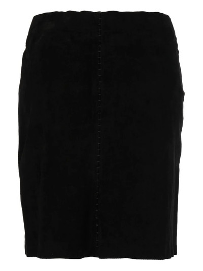 Isaac Sellam stitch-detail leather skirt outlook