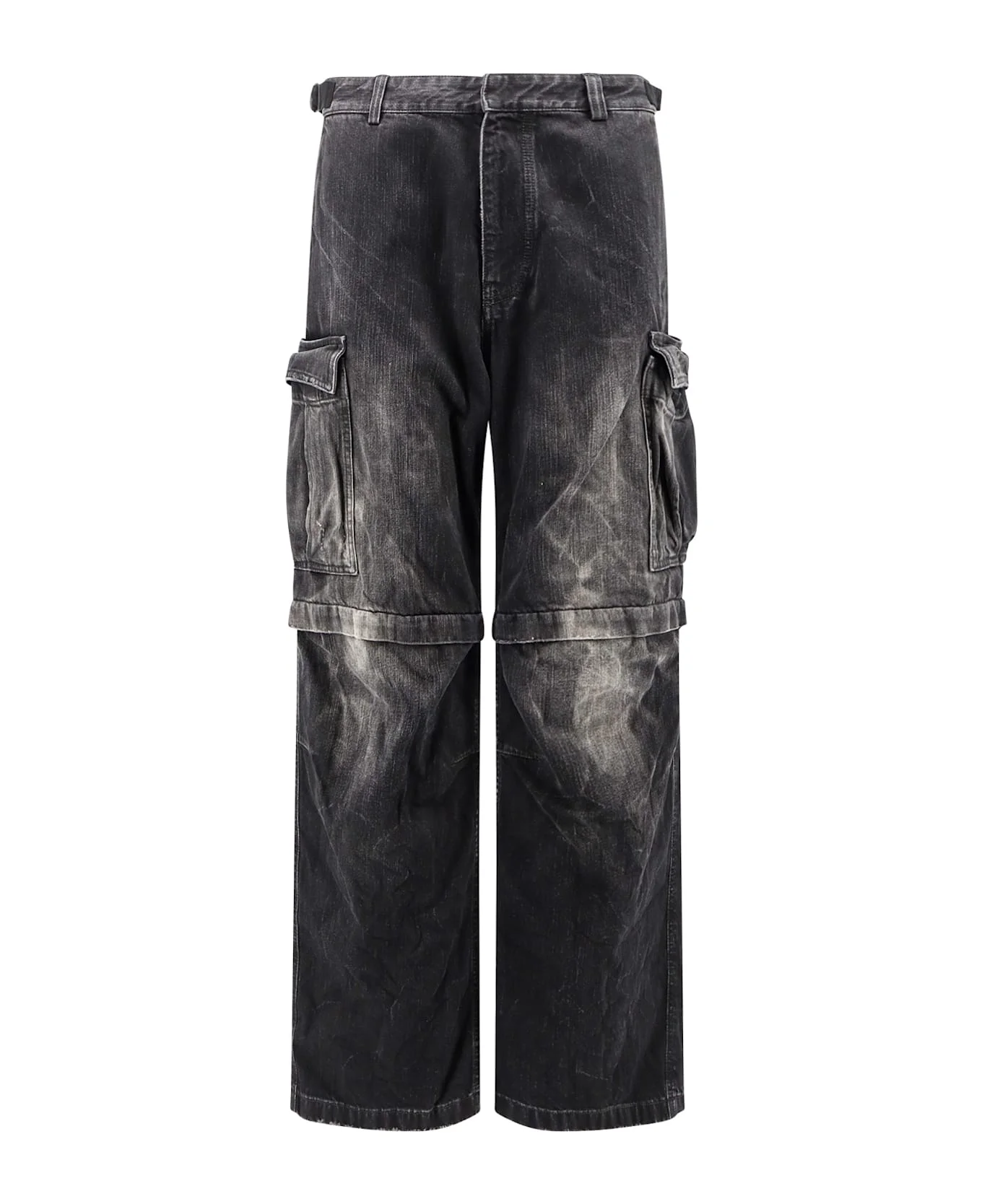 Cargo Black Denim Trousers - 1