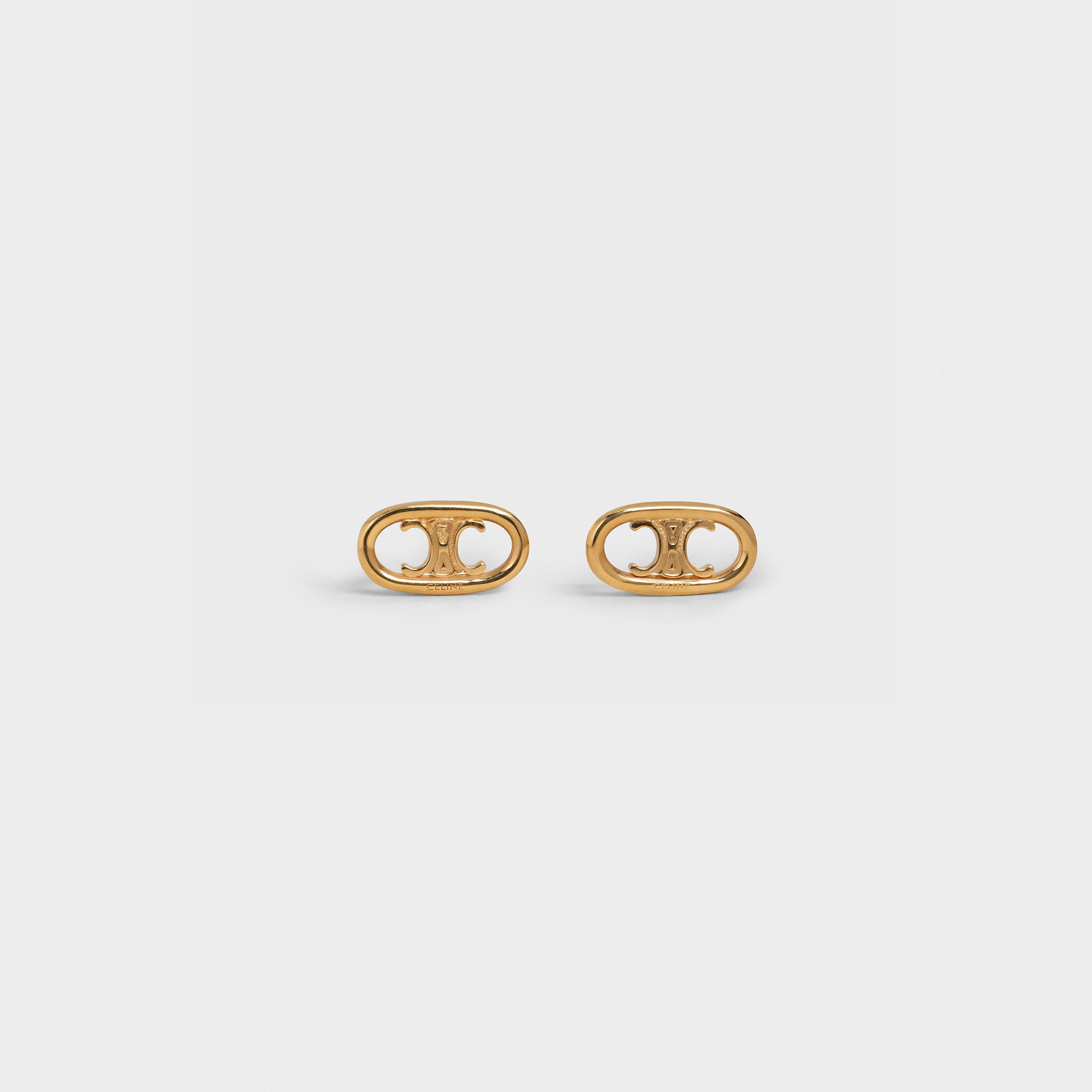 Maillon Triomphe Studs in Brass with Gold Finish - 1