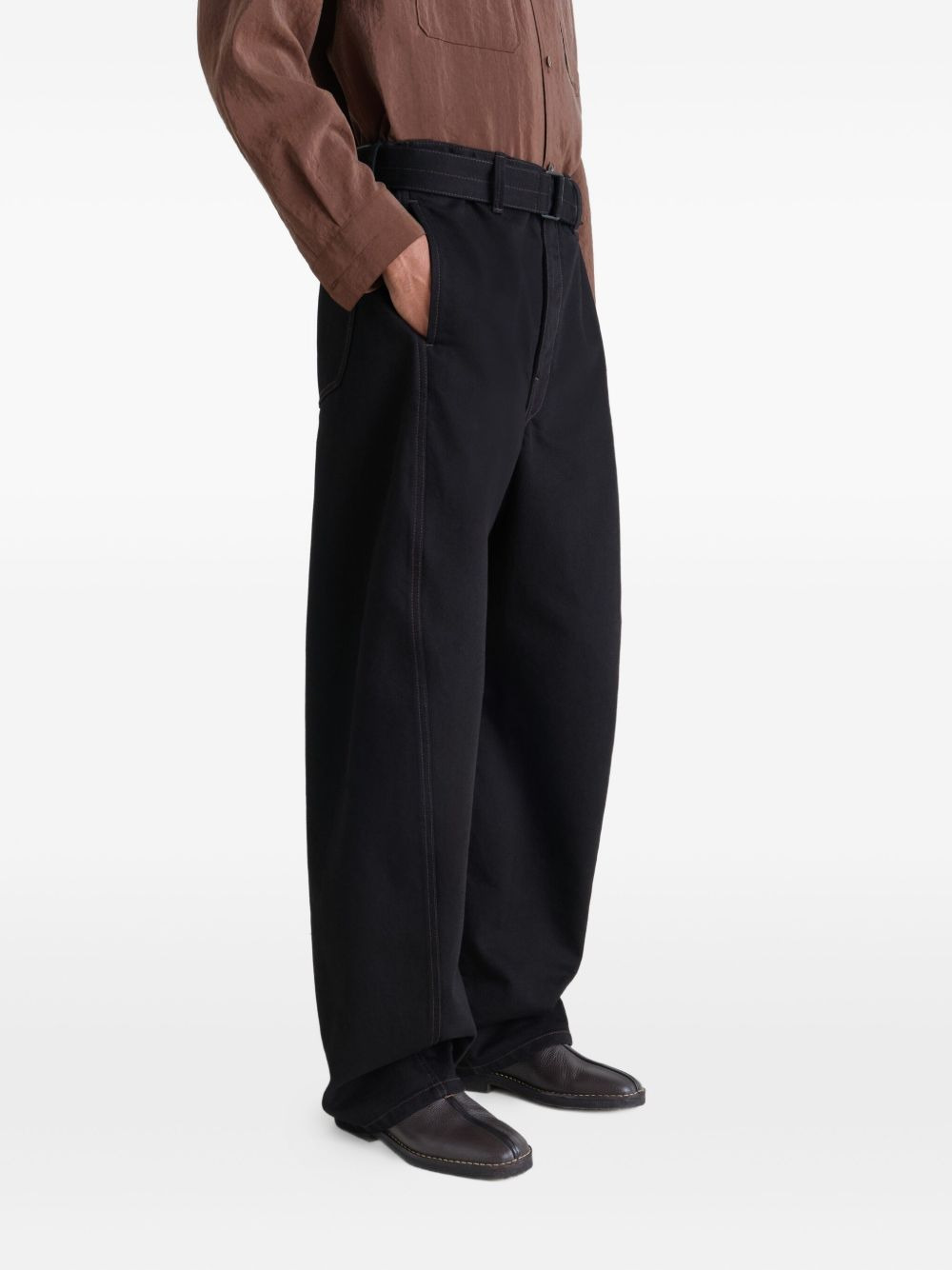 piped square-toe loafers - 5
