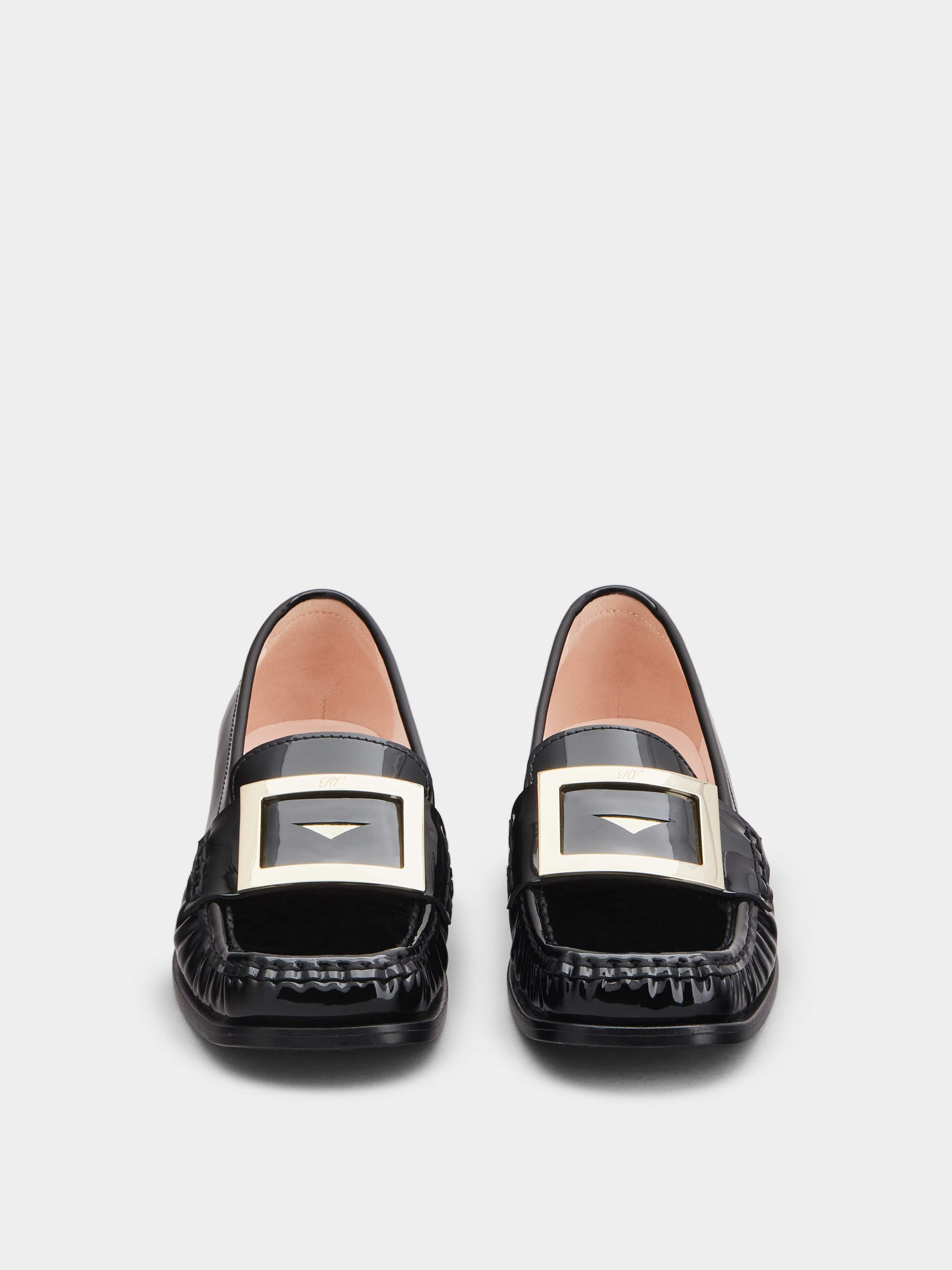 Preppy Viv' Metal Buckle Loafers in Patent Leather - 7