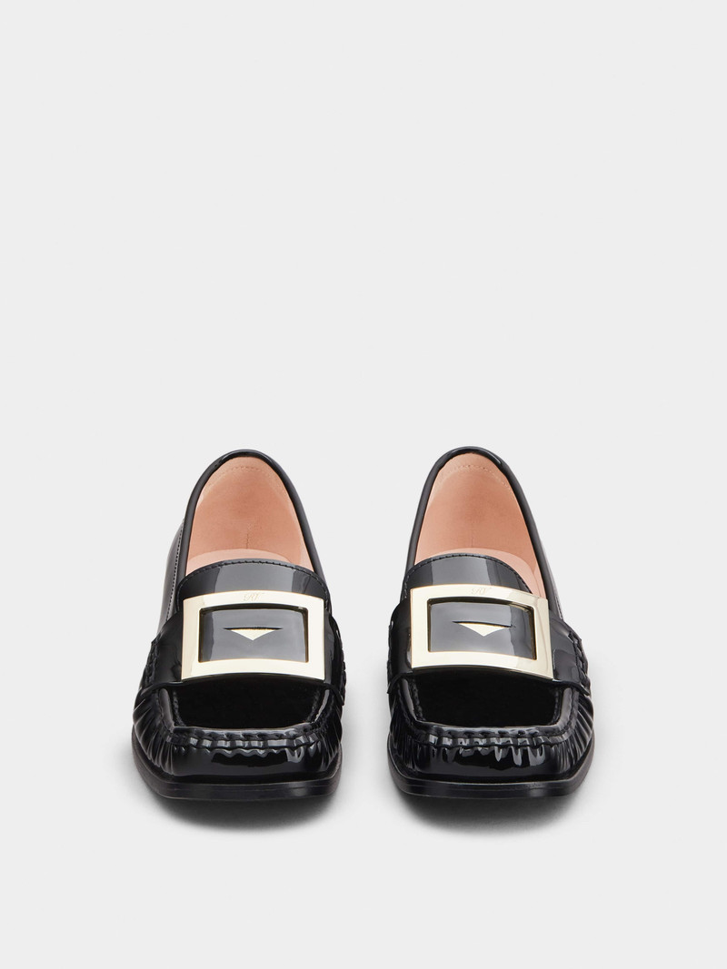 Preppy Viv' Metal Buckle Loafers in Patent Leather 7