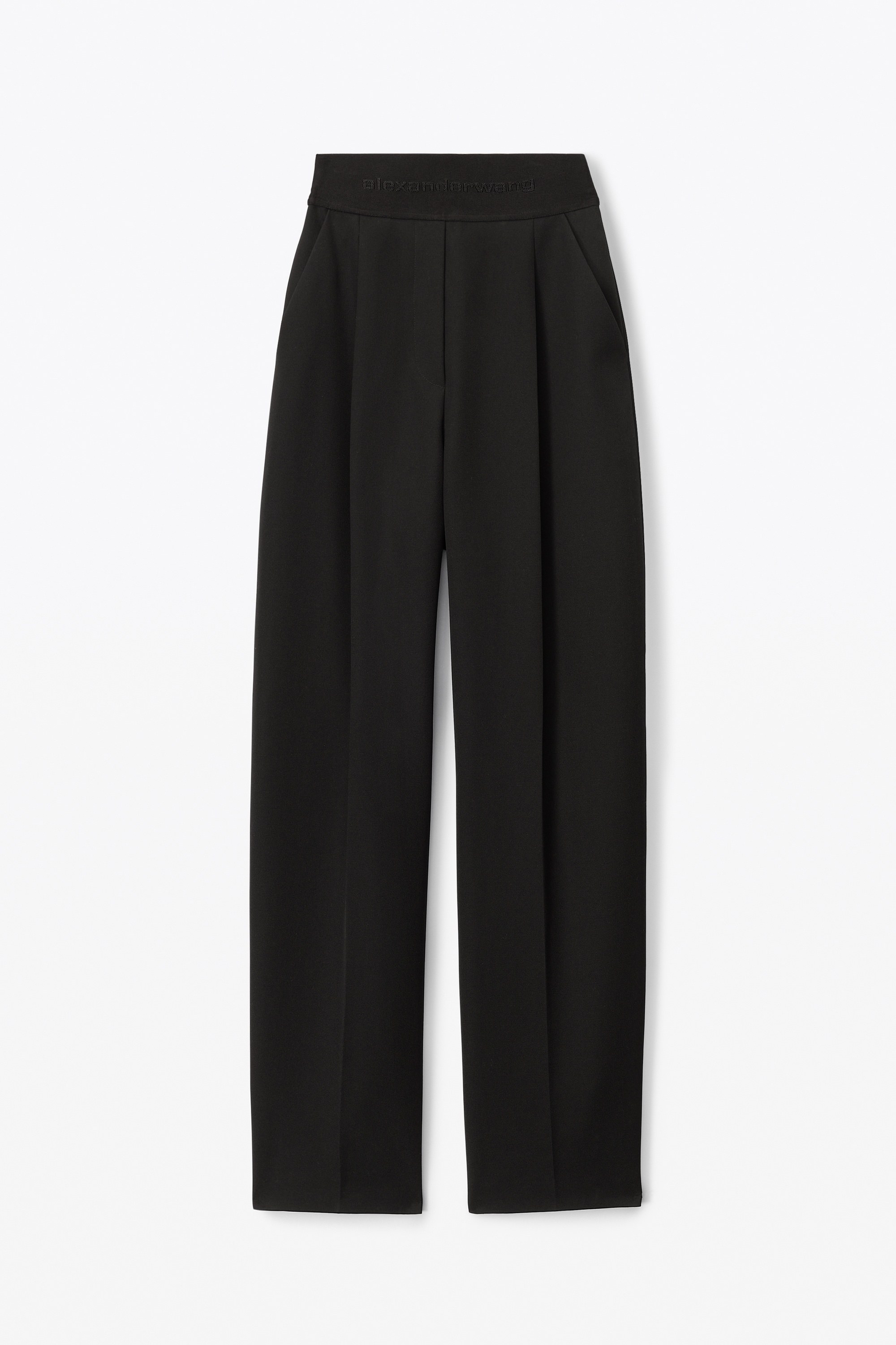 high waisted trouser with logo waistband - 1