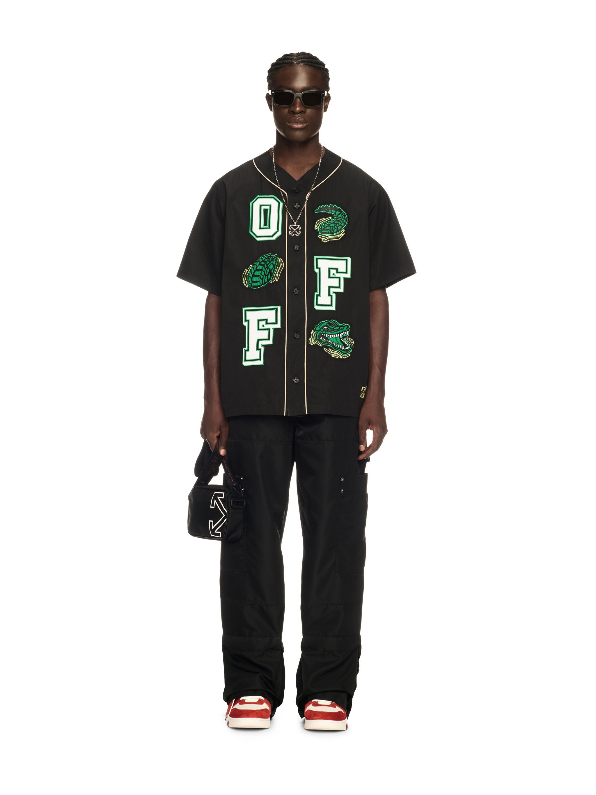 Black Crocodile Baseball Shirt - 2