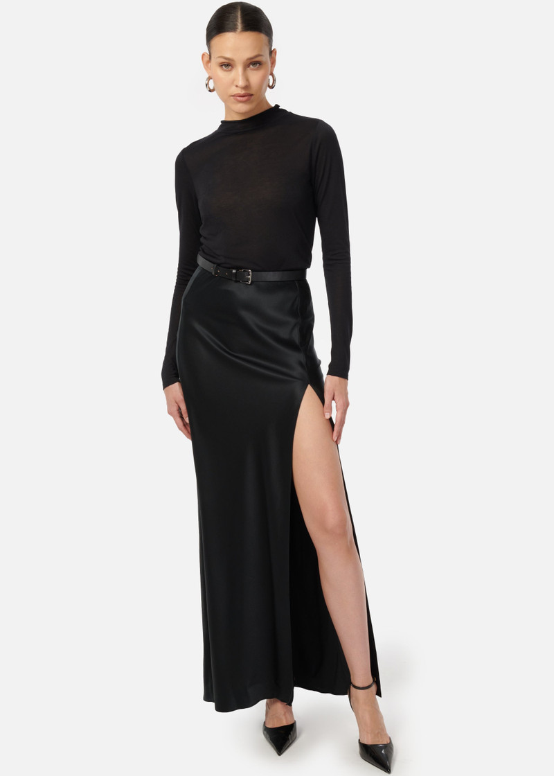 SLIT SKIRT BLACK 3