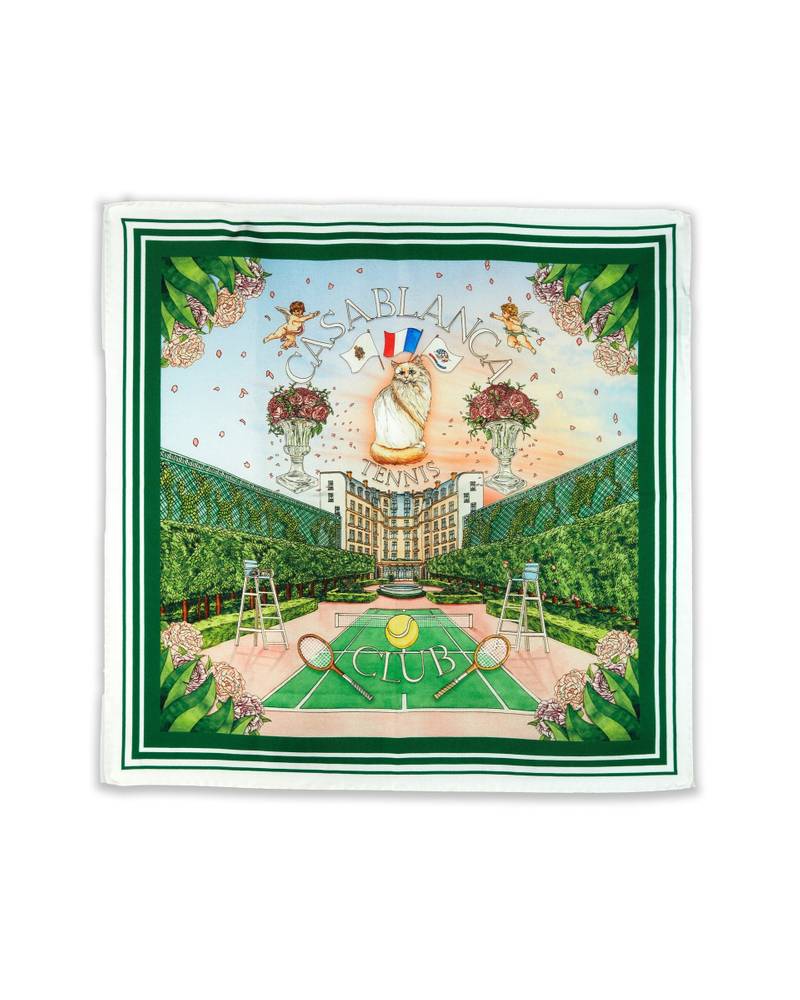 Tennis Club Prive Silk Scarf 1